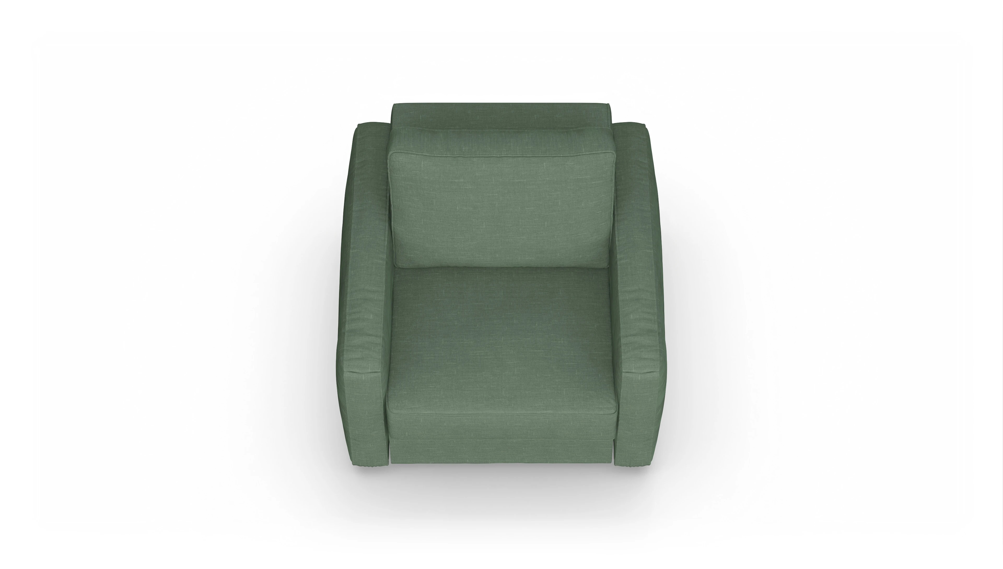 Design-Sessel Ferali Ansicht des Produktes Ferali Sessel in Stoff grün