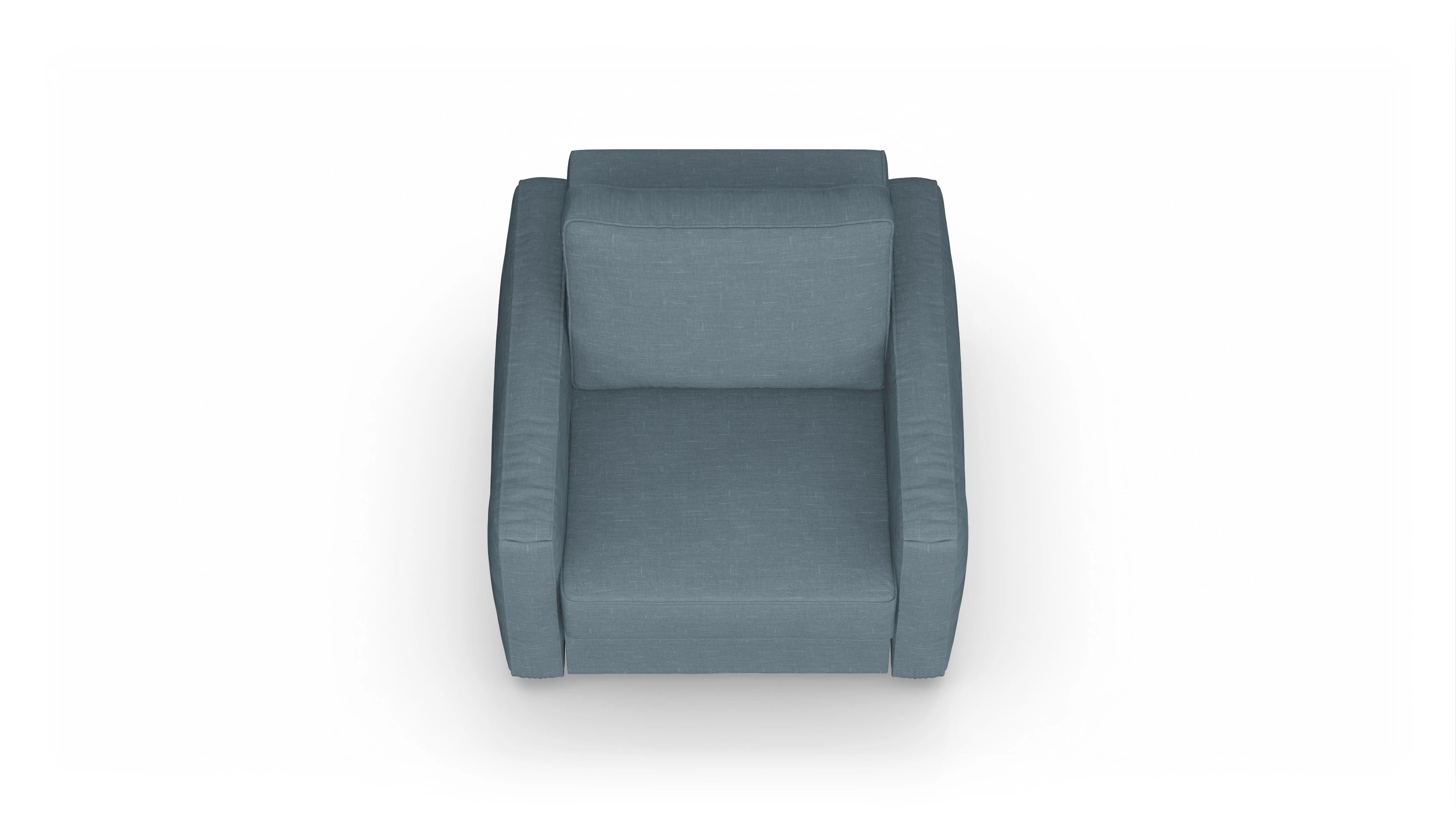 Design-Sessel Ferali Ansicht des Produktes Ferali Sessel in Stoff blau