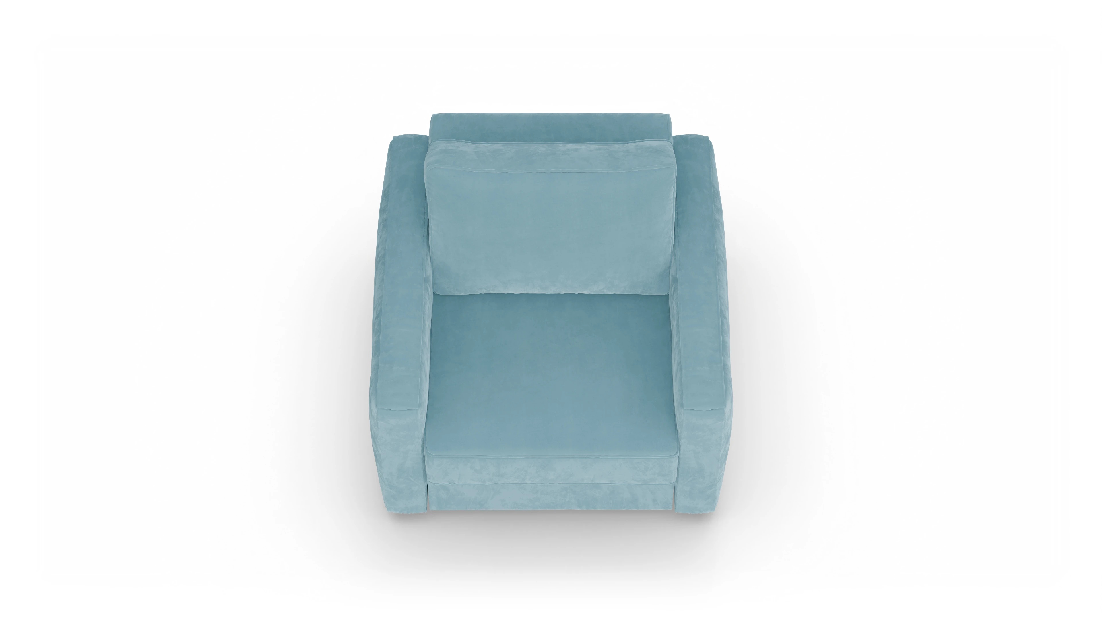 Design-Sessel Ferali Ansicht des Produktes Ferali Sessel in Samt blau
