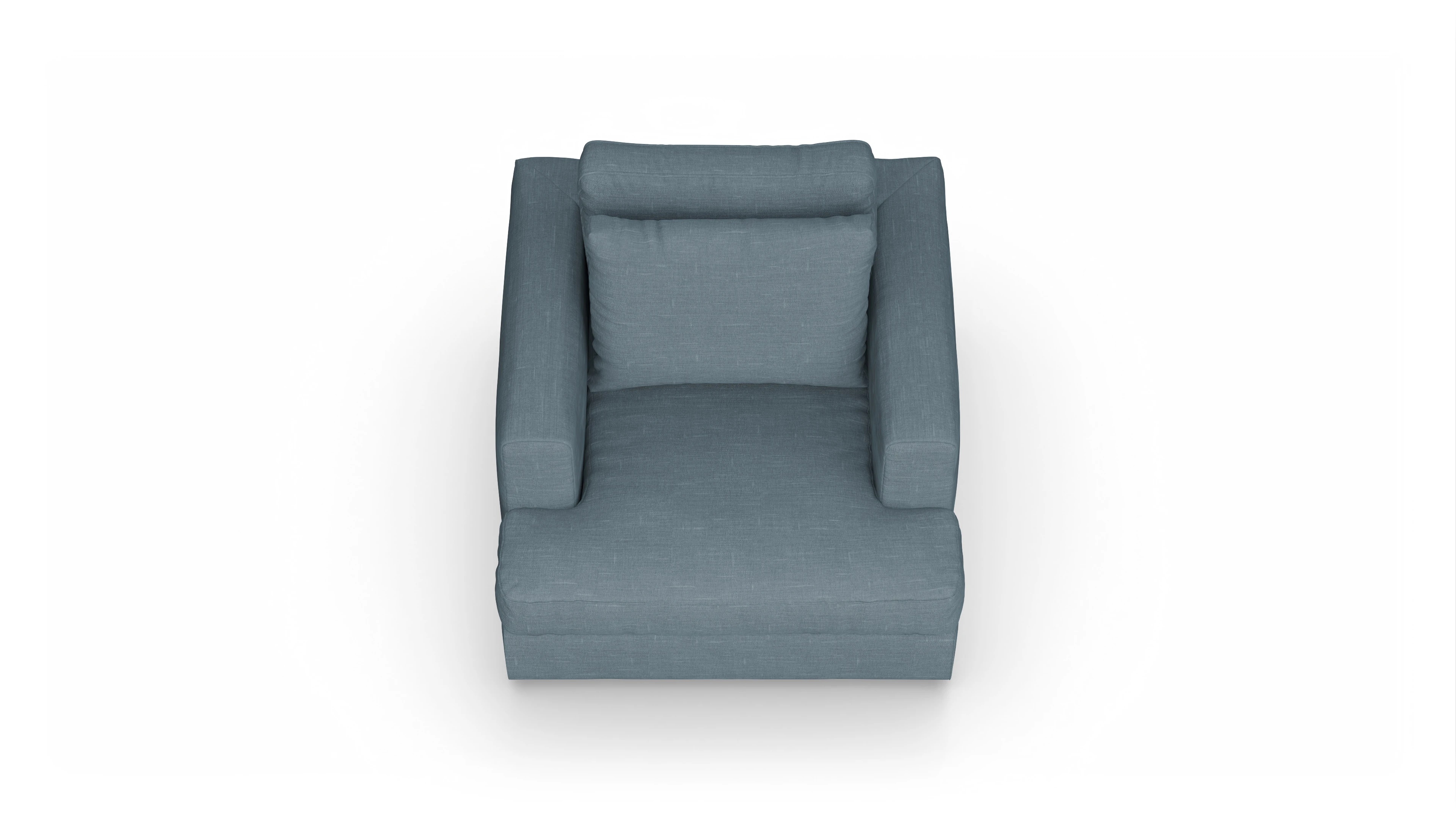 Stoffsessel Sospiri Ansicht des Produktes Sospiri Sessel in Stoff blau