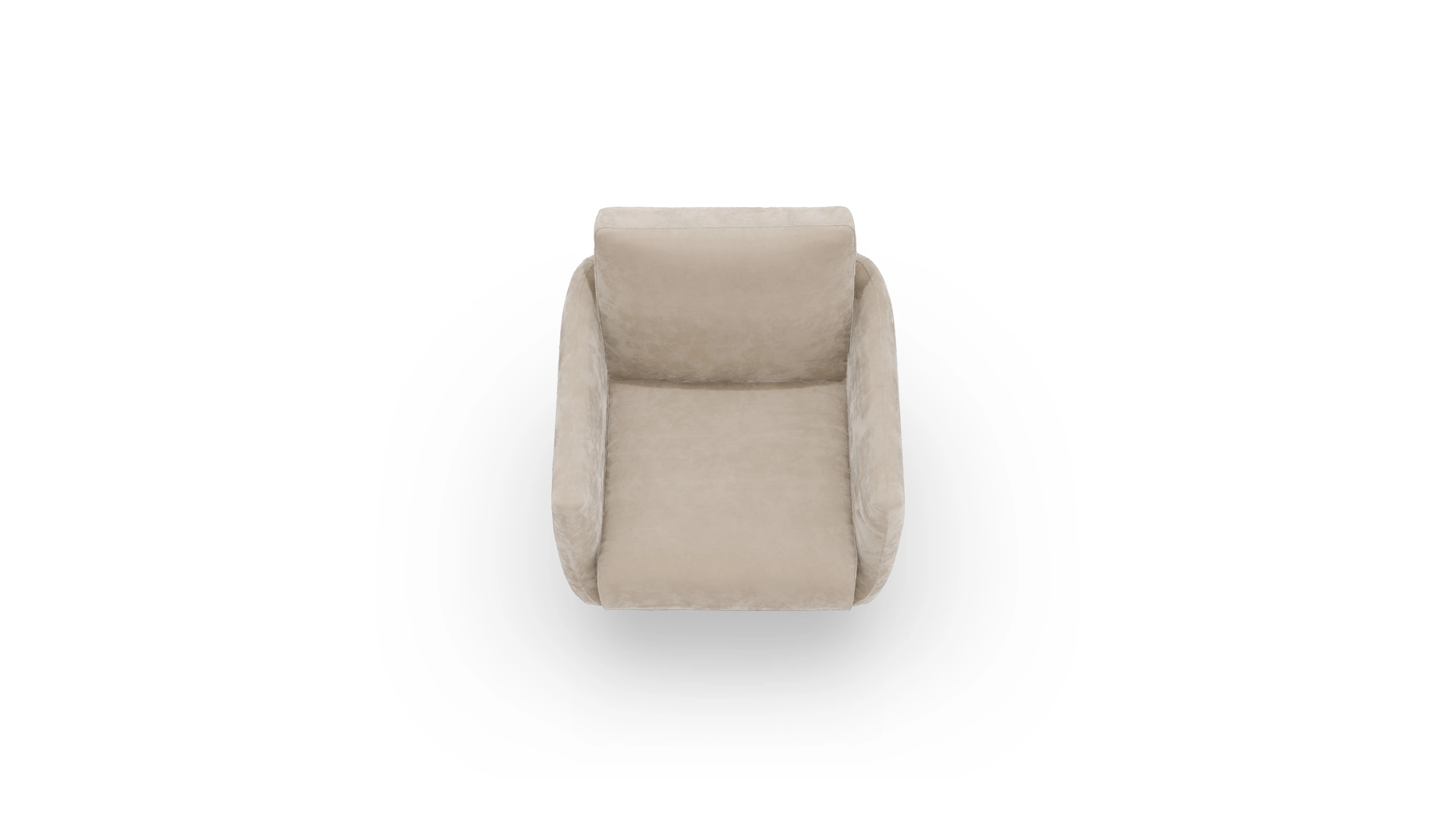 Ansicht des Produktes Boteri Sessel in Samt beige