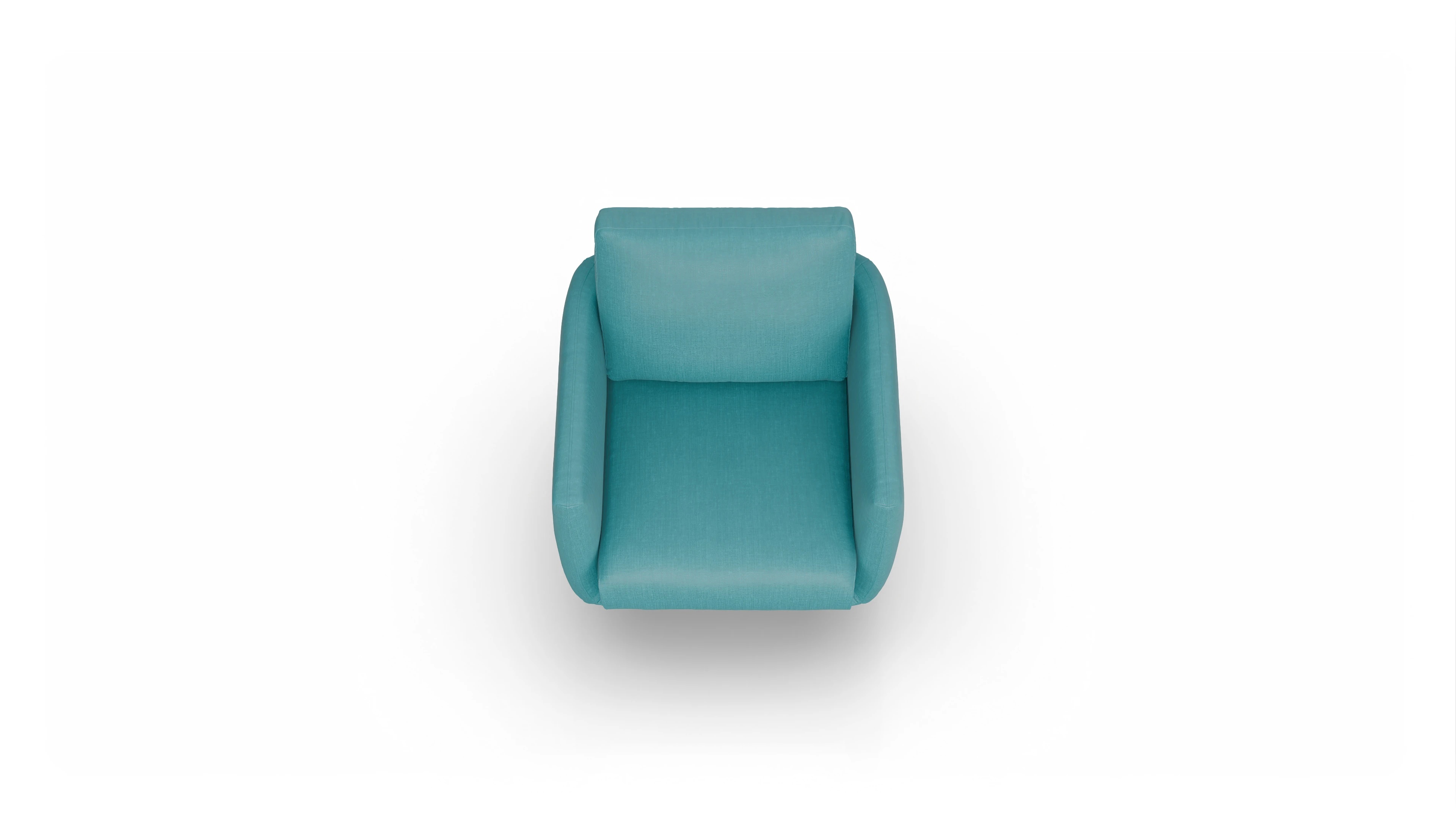 Ansicht des Produktes Boteri Sessel in Stoff blau