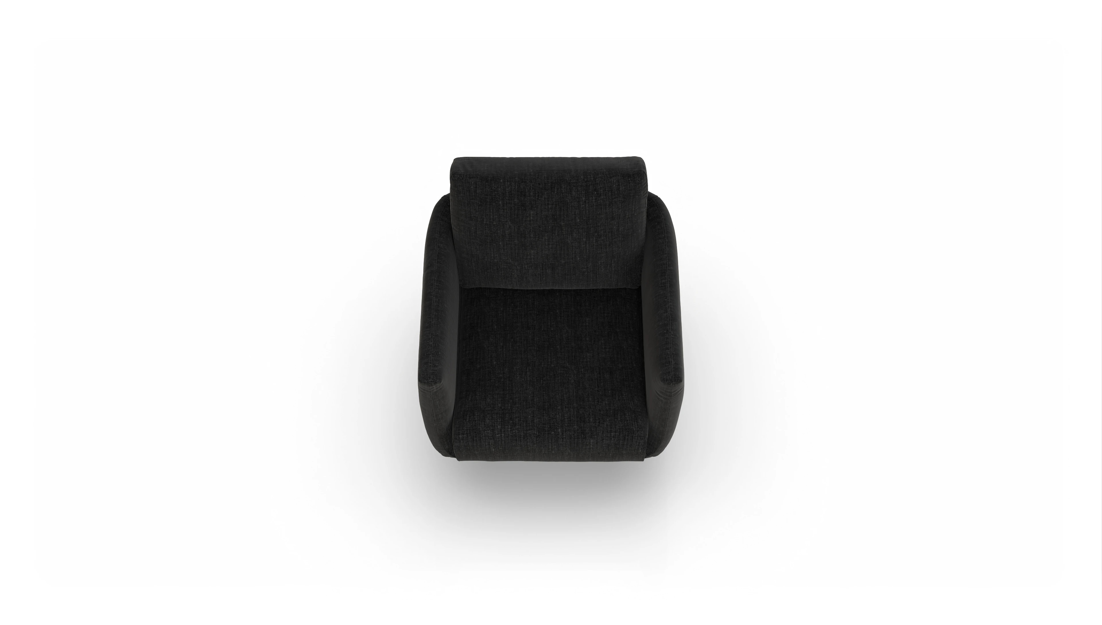 Designer-Sessel Boteri in Stoff Ansicht des Produktes Boteri Sessel in Stoff schwarz