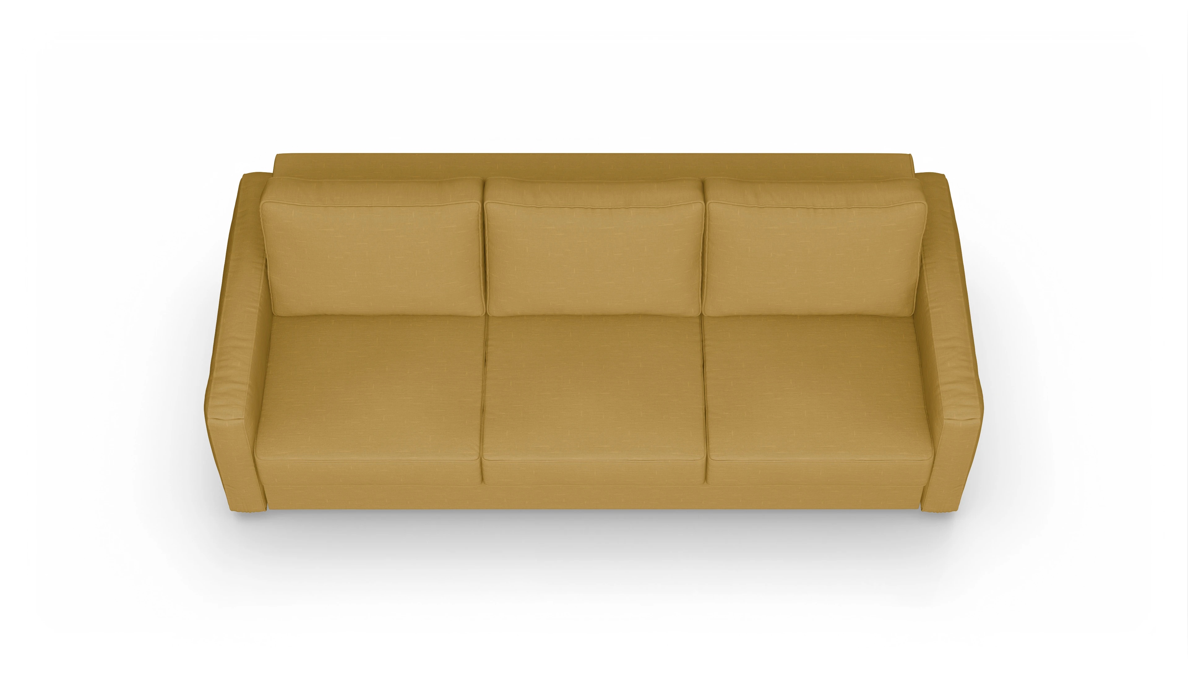 Design-Couch Ferali Ansicht des Produktes Ferali 3,5-Sitzer in Stoff gelb