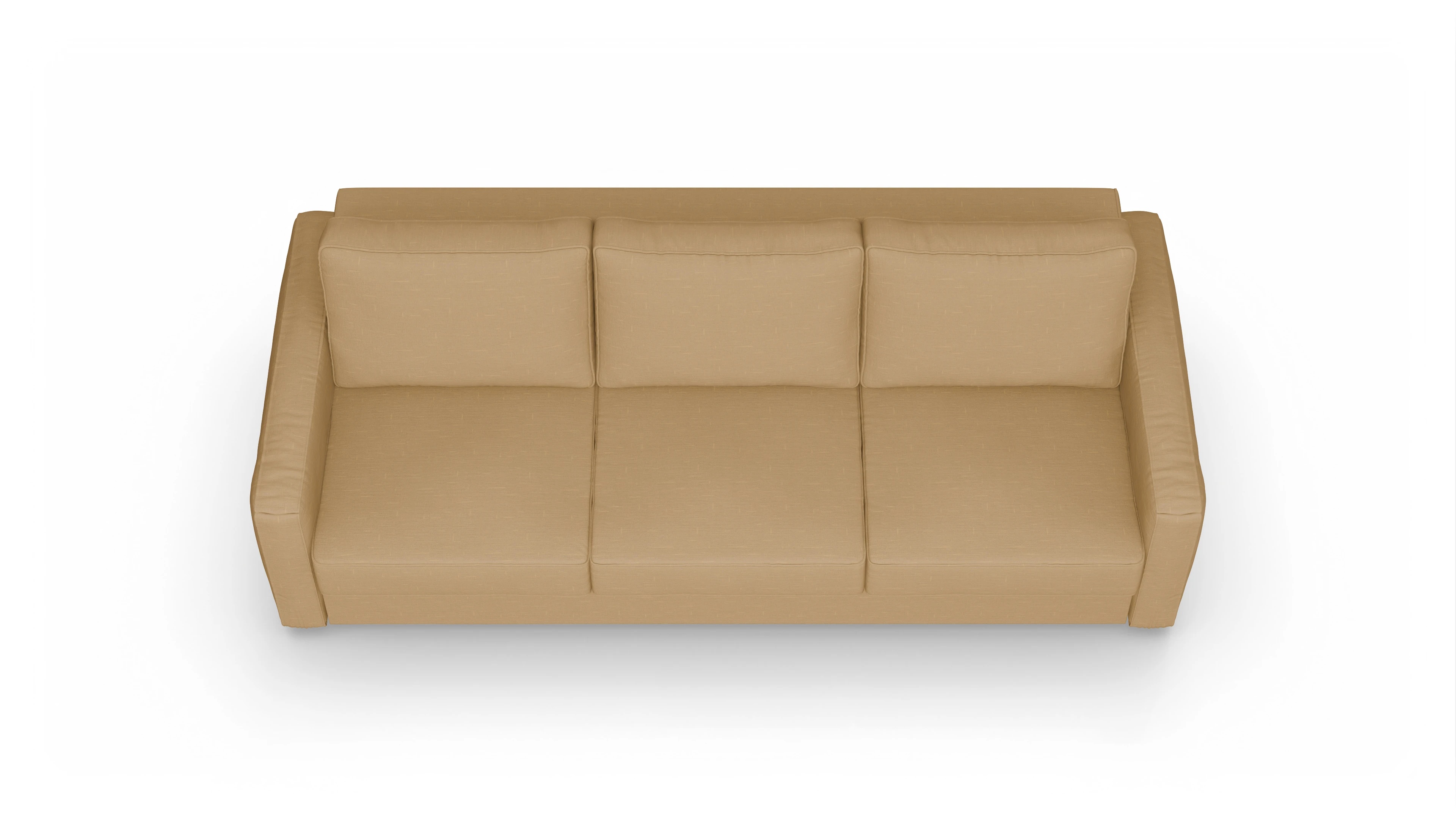 Design-Couch Ferali Ansicht des Produktes Ferali 3,5-Sitzer in Stoff gelb