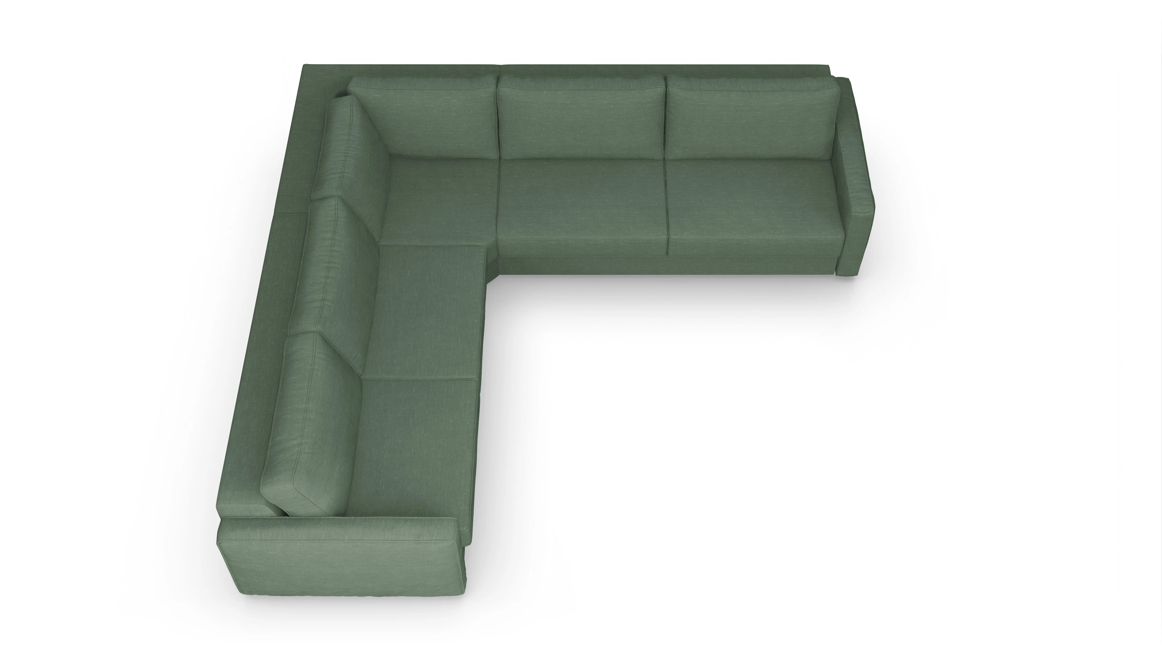 Ansicht des Produktes Ferali Ecksofa Links in Stoff grün