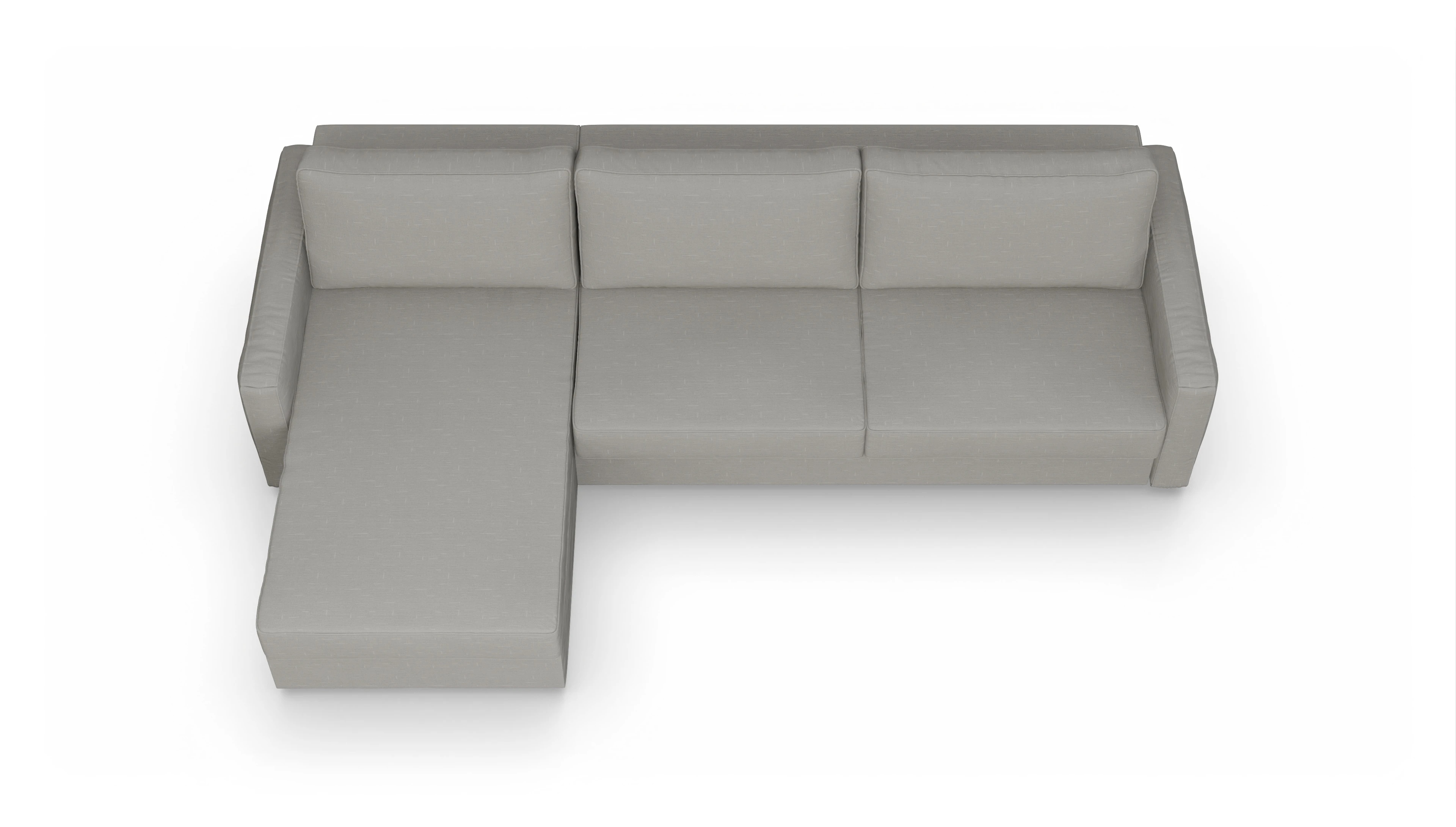 Ansicht des Produktes Ferali Sofa mit Rec links in Stoff grau