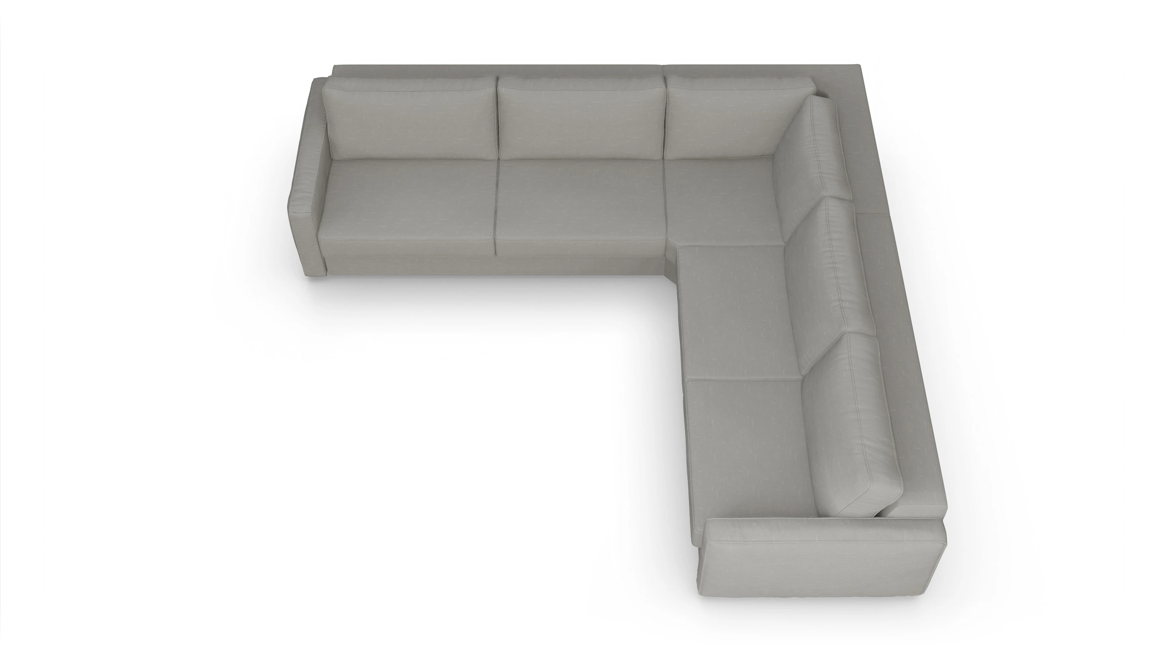 Ansicht des Produktes Ferali Ecksofa Rechts in Stoff grau
