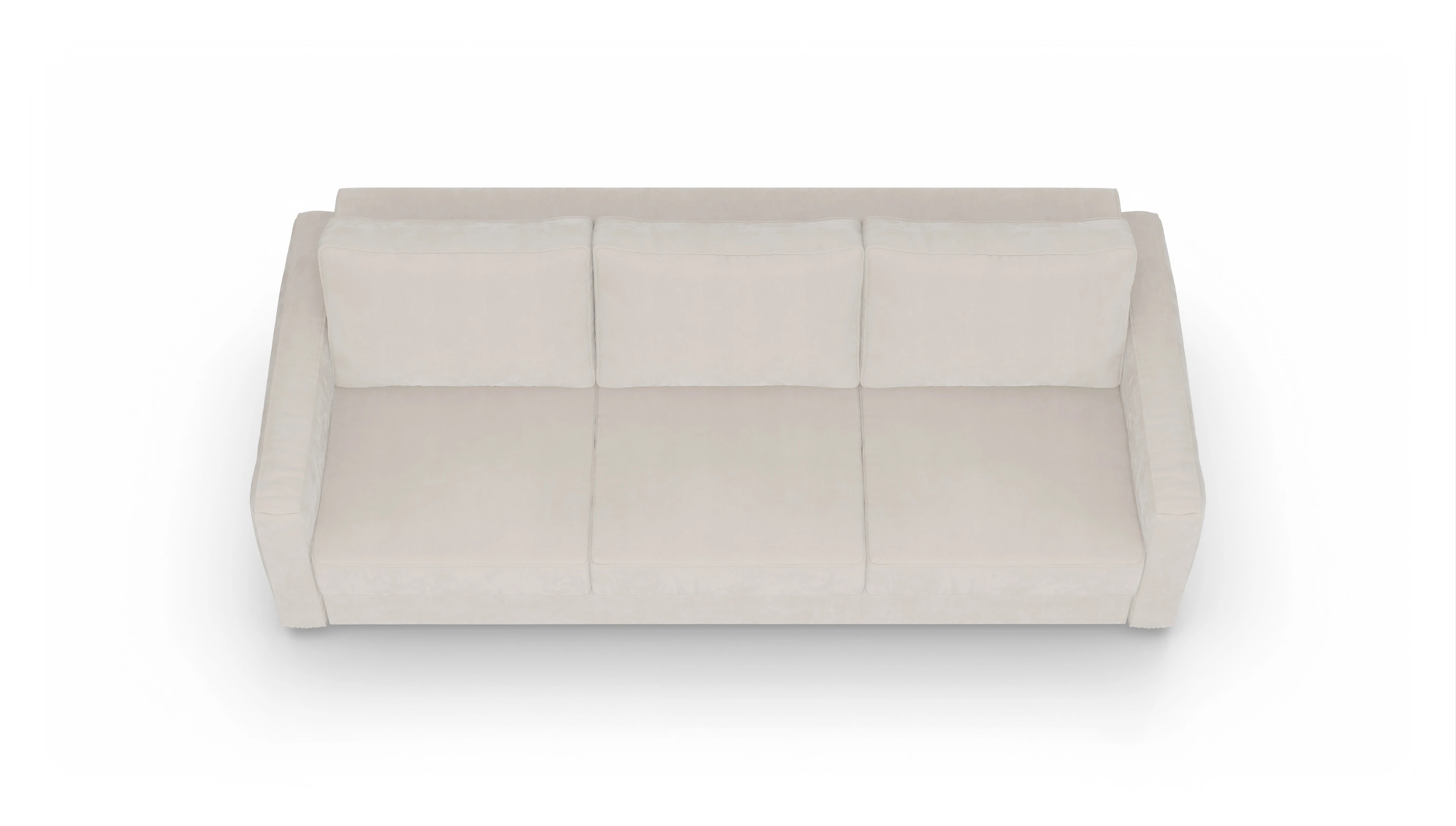 Design-Couch Ferali Ansicht des Produktes Ferali 3,5-Sitzer in Samt weiß