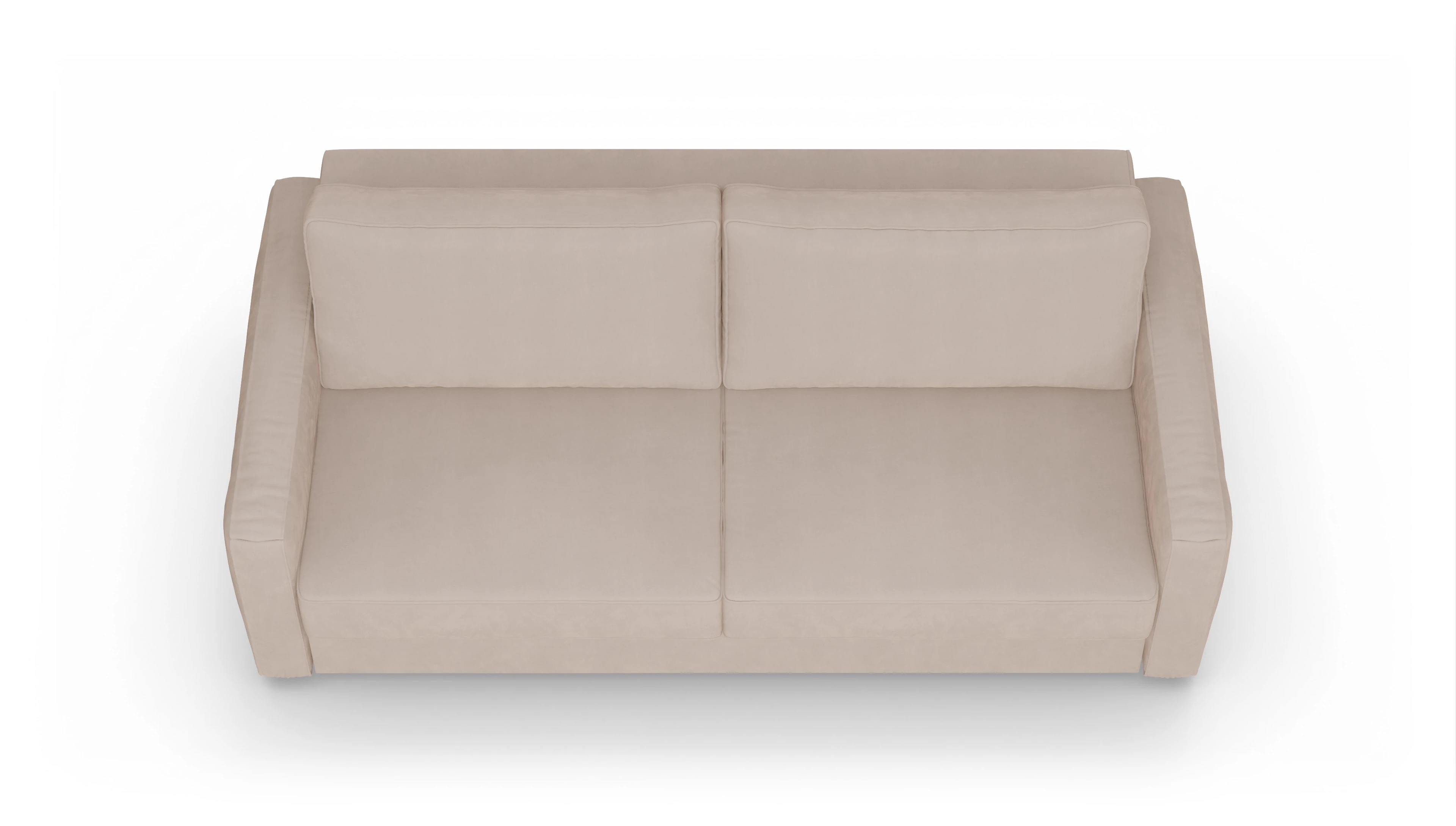 Design-Couch Ferali Ansicht des Produktes Ferali 3-Sitzer in Samt beige
