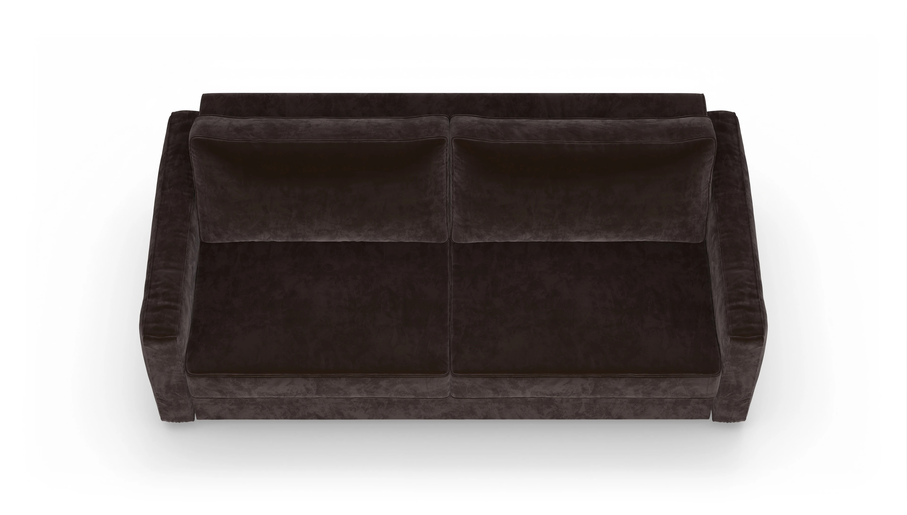 Design-Couch Ferali Ansicht des Produktes Ferali 3-Sitzer in Samt braun