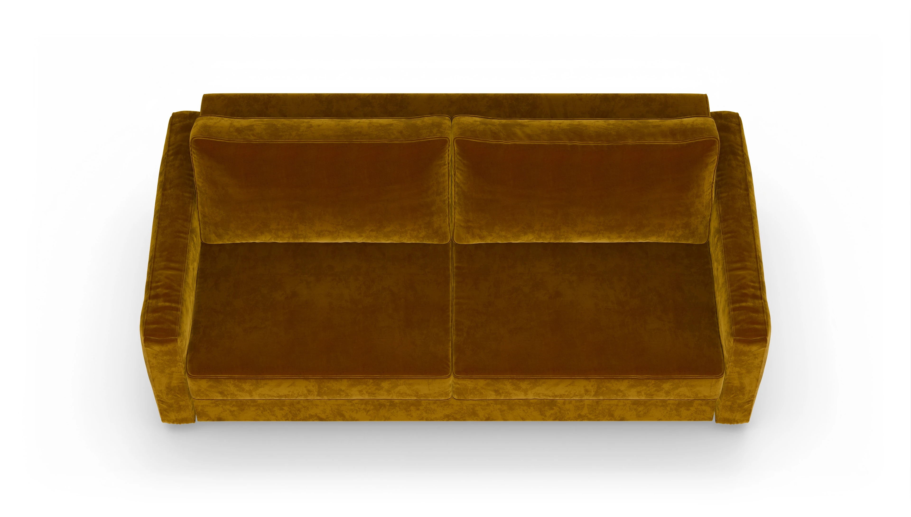 Design-Couch Ferali Ansicht des Produktes Ferali 3-Sitzer in Samt gelb