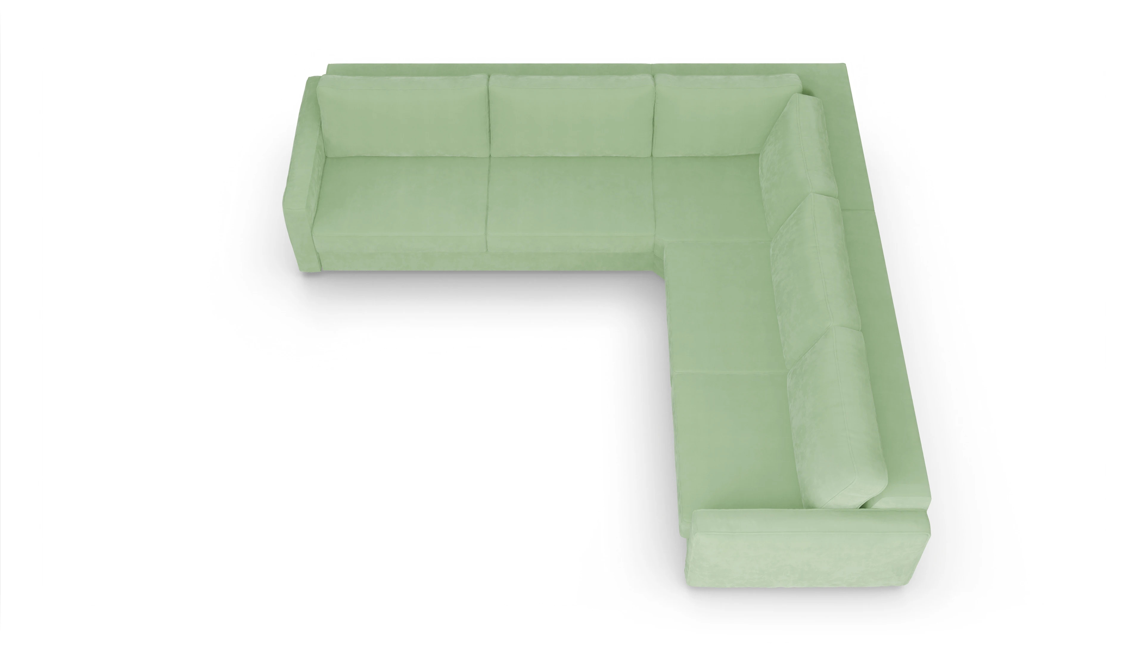 Ansicht des Produktes Ferali Ecksofa Rechts in Samt grün