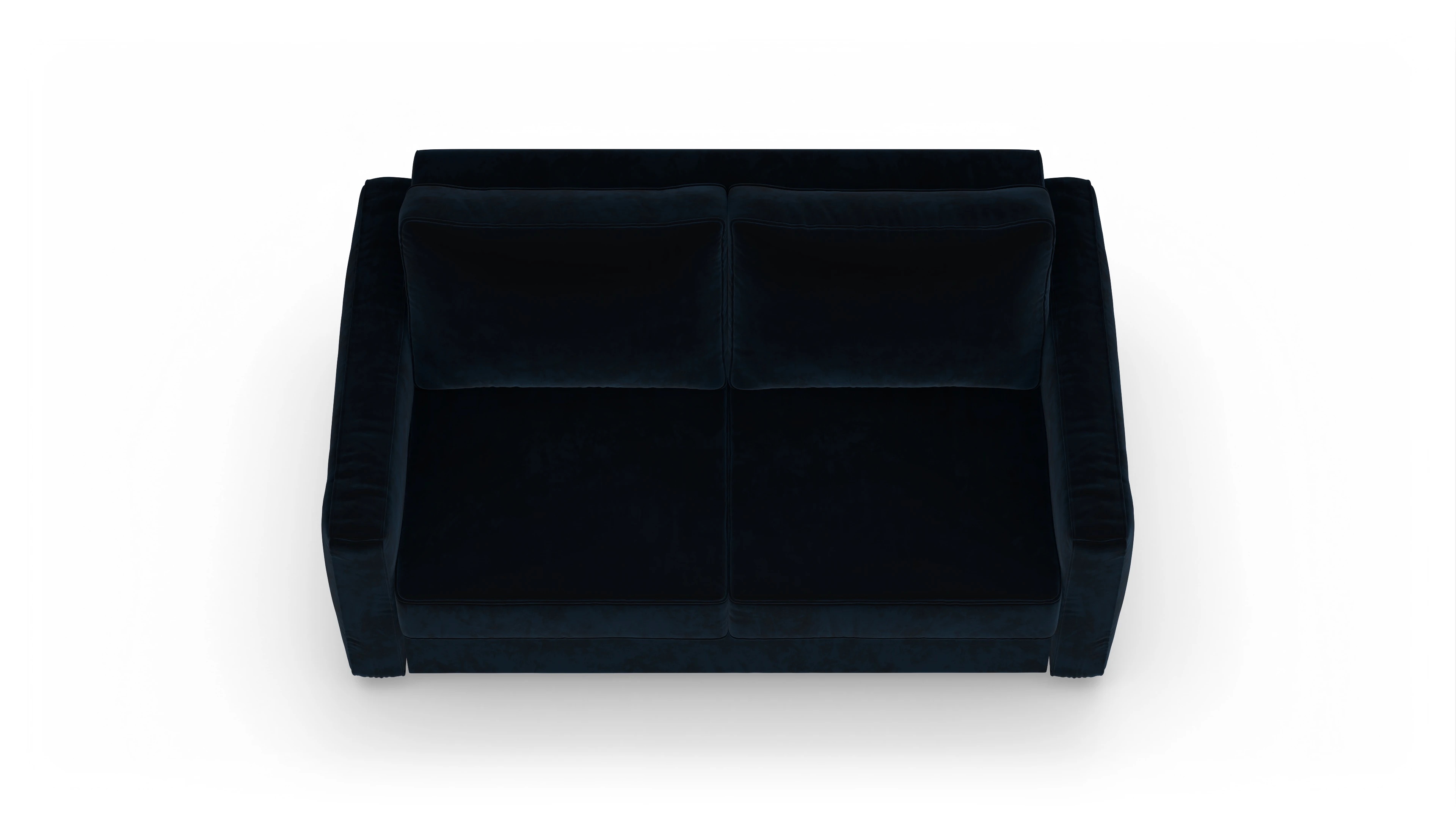 Design-Couch Ferali Ansicht des Produktes Ferali 2-Sitzer in Samt blau