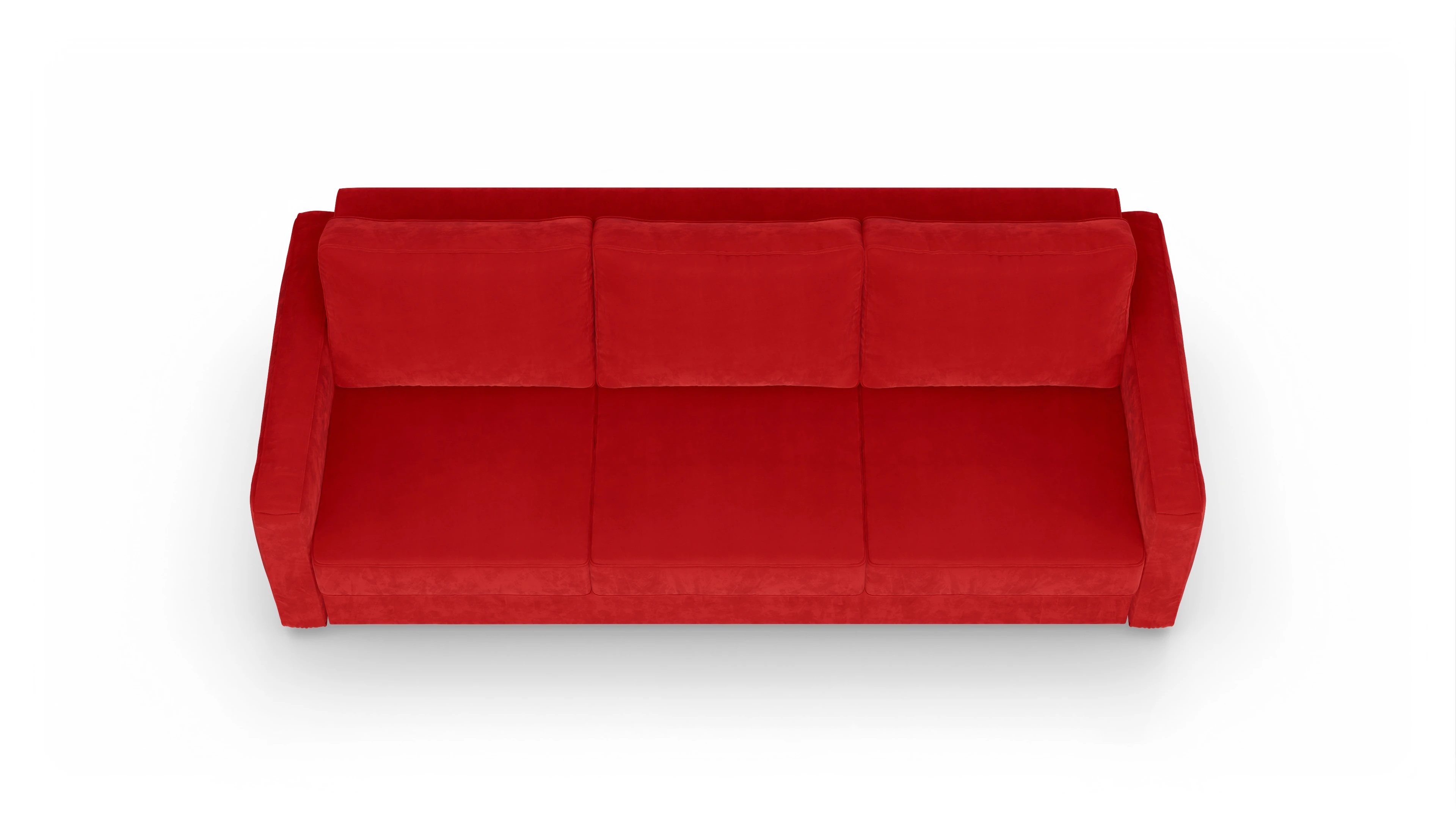 Design-Couch Ferali Ansicht des Produktes Ferali 3,5-Sitzer in Samt rot