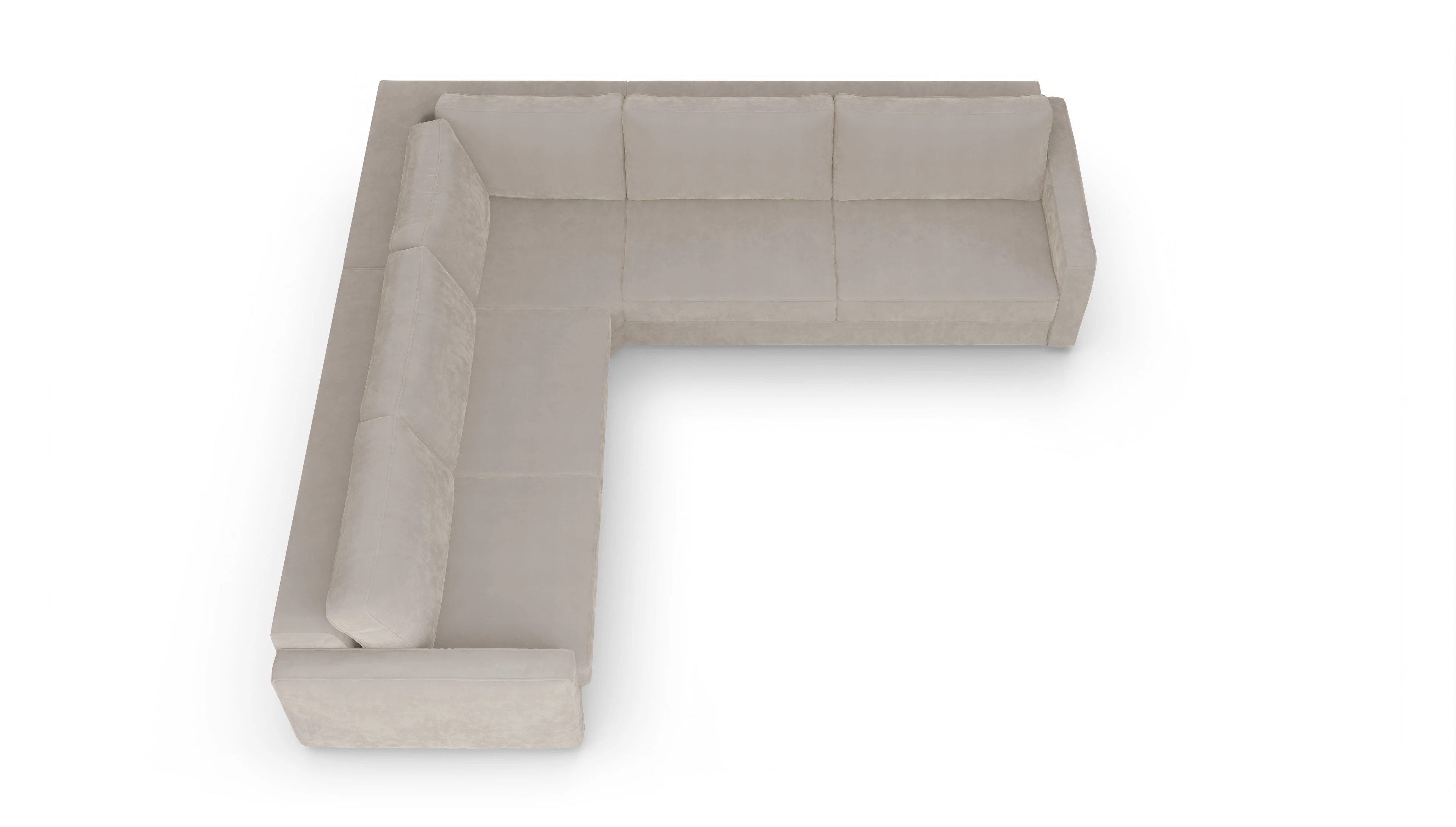 Ansicht des Produktes Ferali Ecksofa Links in Samt grau