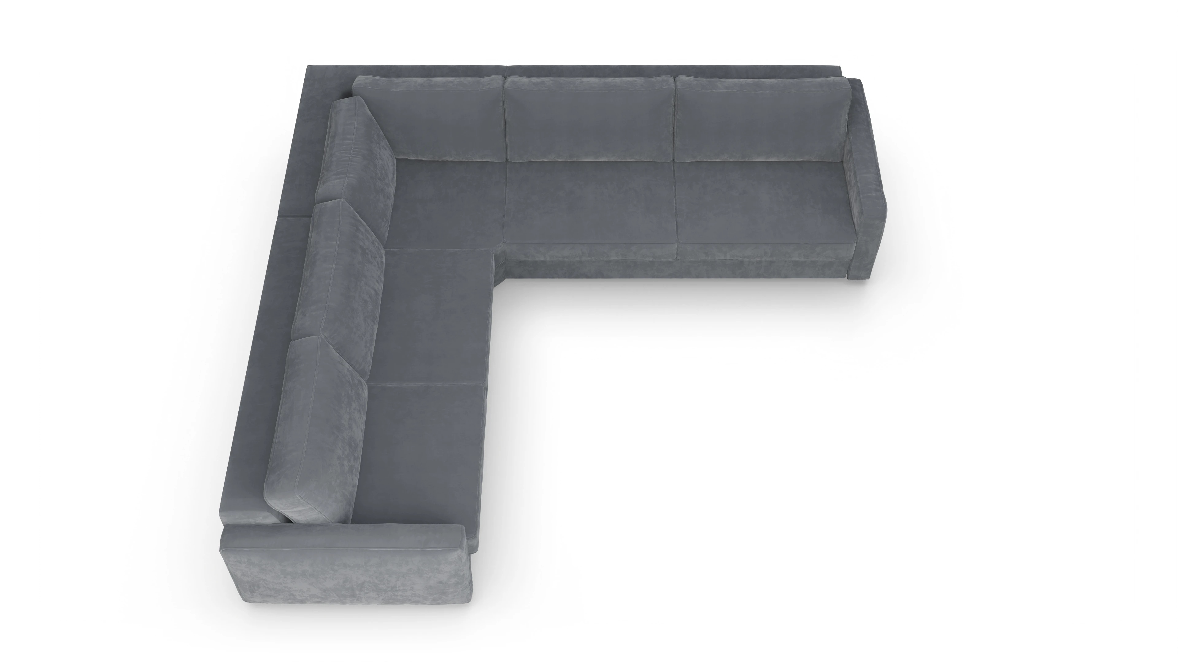 Ansicht des Produktes Ferali Ecksofa Links in Samt grau