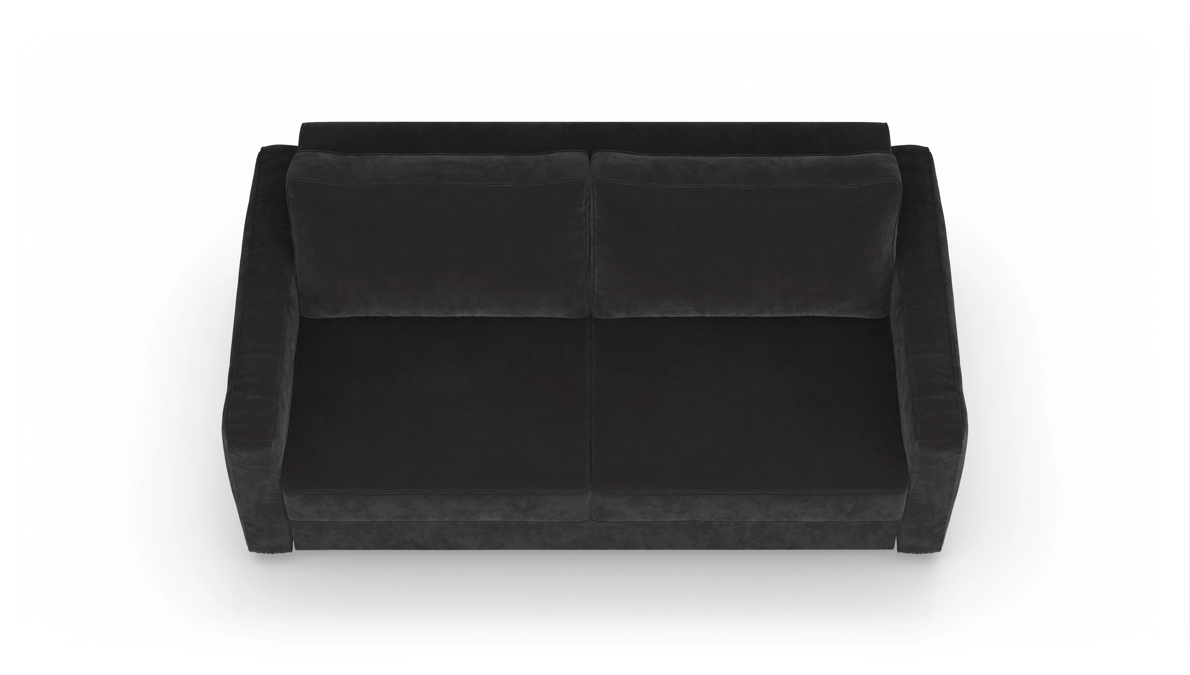 Design-Couch Ferali Ansicht des Produktes Ferali 2,5-Sitzer in Samt grau