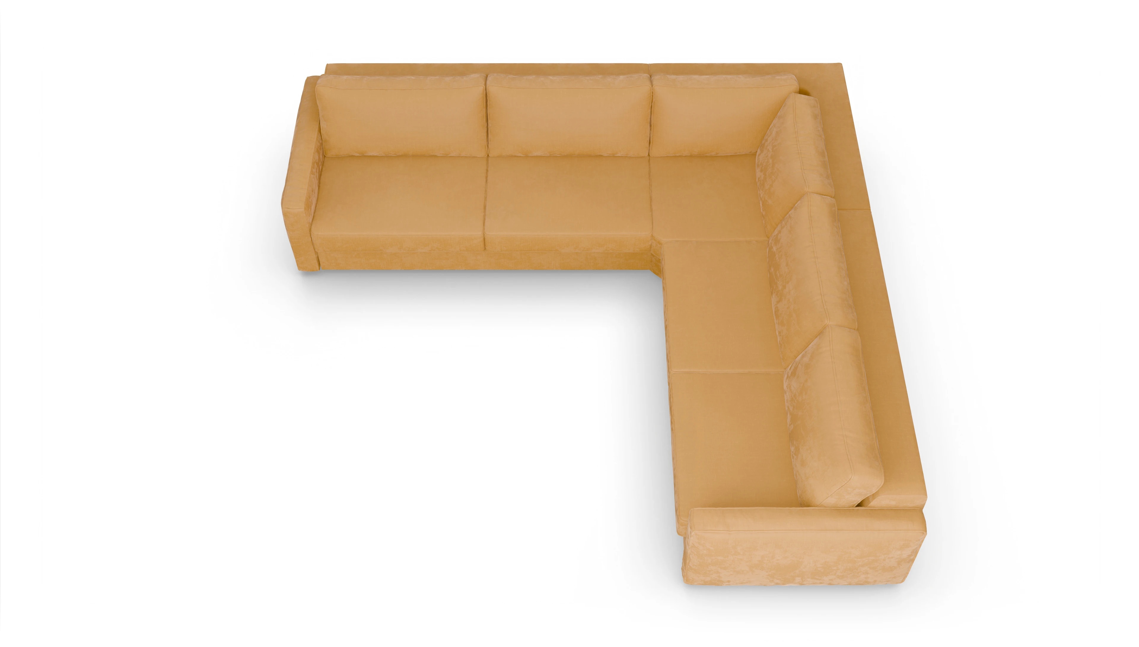 Ansicht des Produktes Ferali Ecksofa Rechts in Stoff gelb