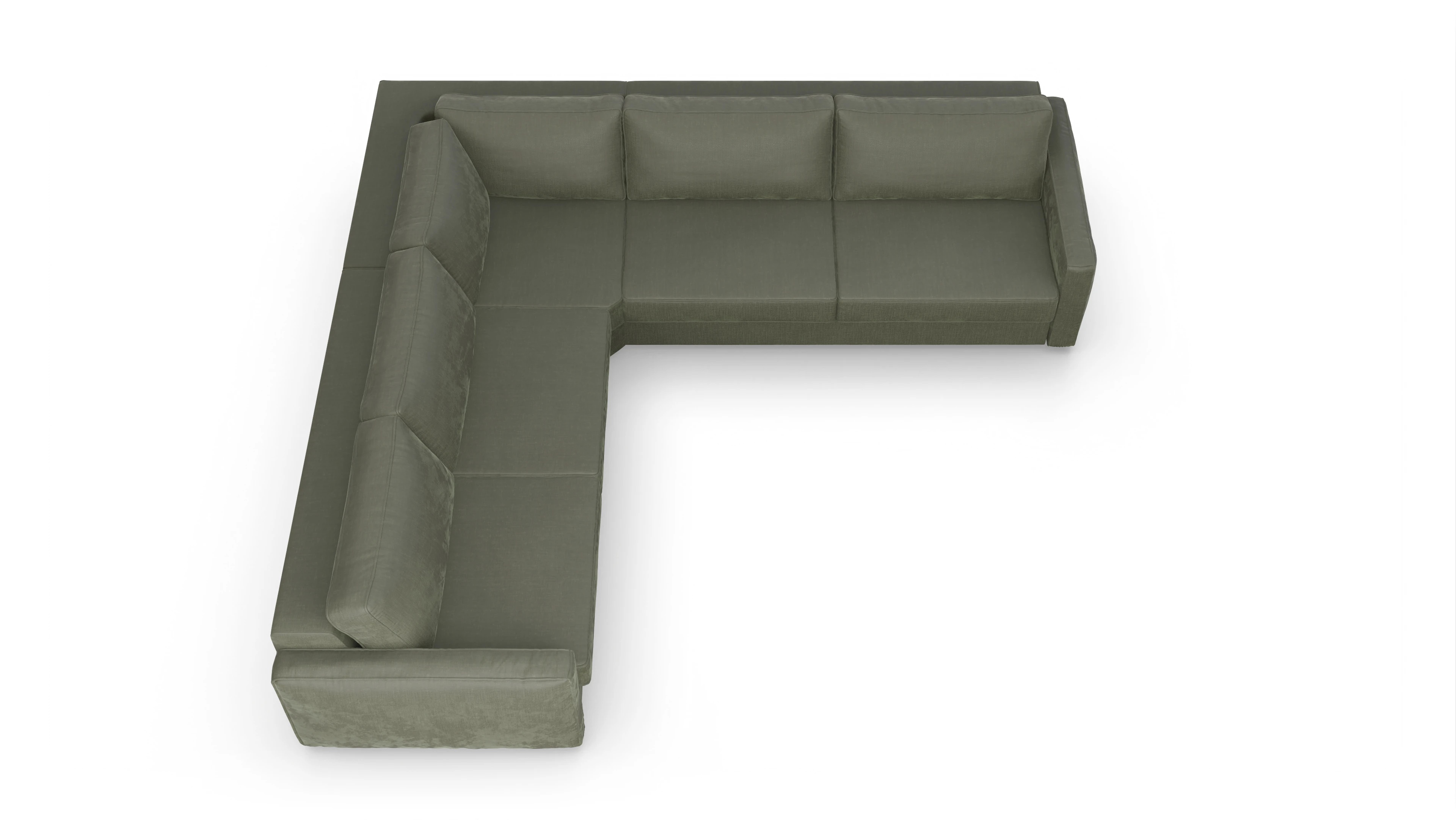 Ansicht des Produktes Ferali Ecksofa Links in Stoff grün