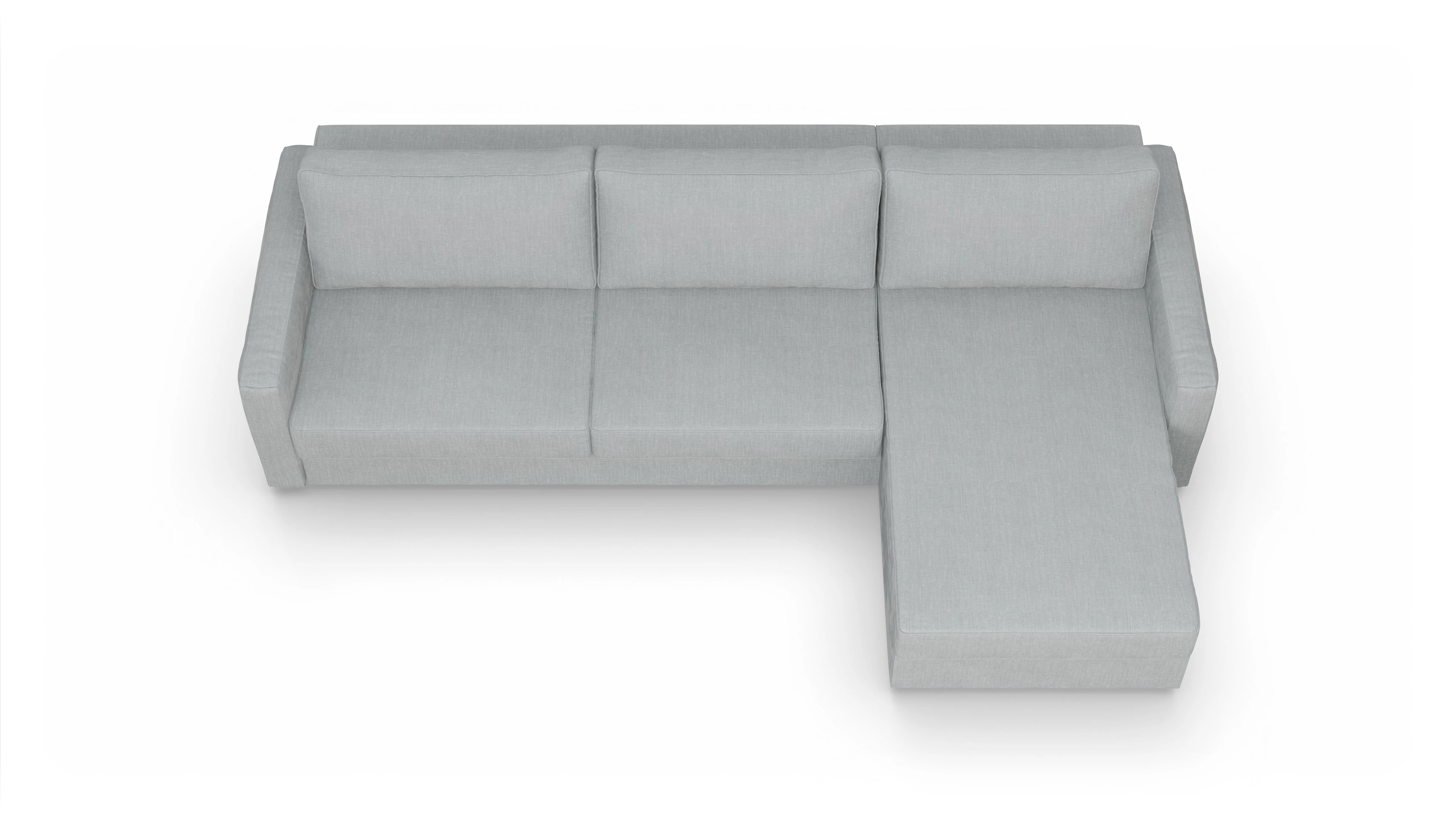 Ansicht des Produktes Ferali Sofa mit Rec rechts in Stoff grau