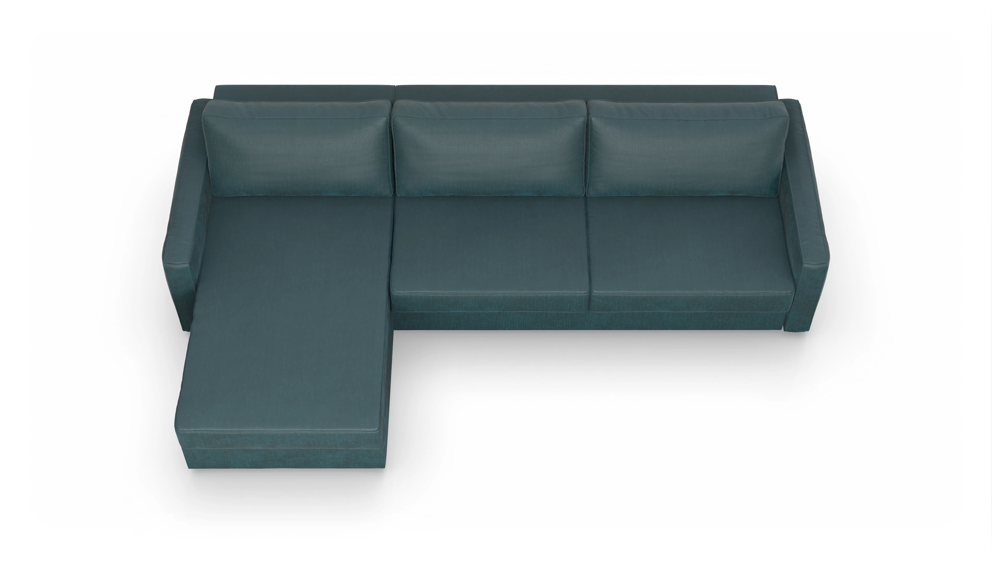 Ansicht des Produktes Ferali Sofa mit Rec links in Stoff grün