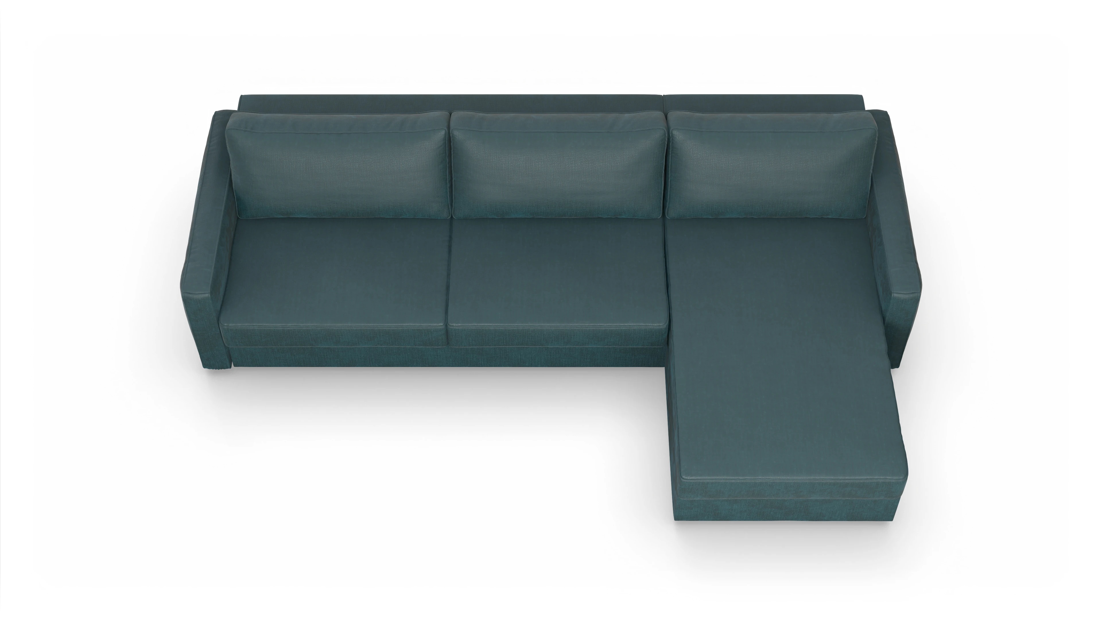 Ansicht des Produktes Ferali Sofa mit Rec rechts in Stoff grün