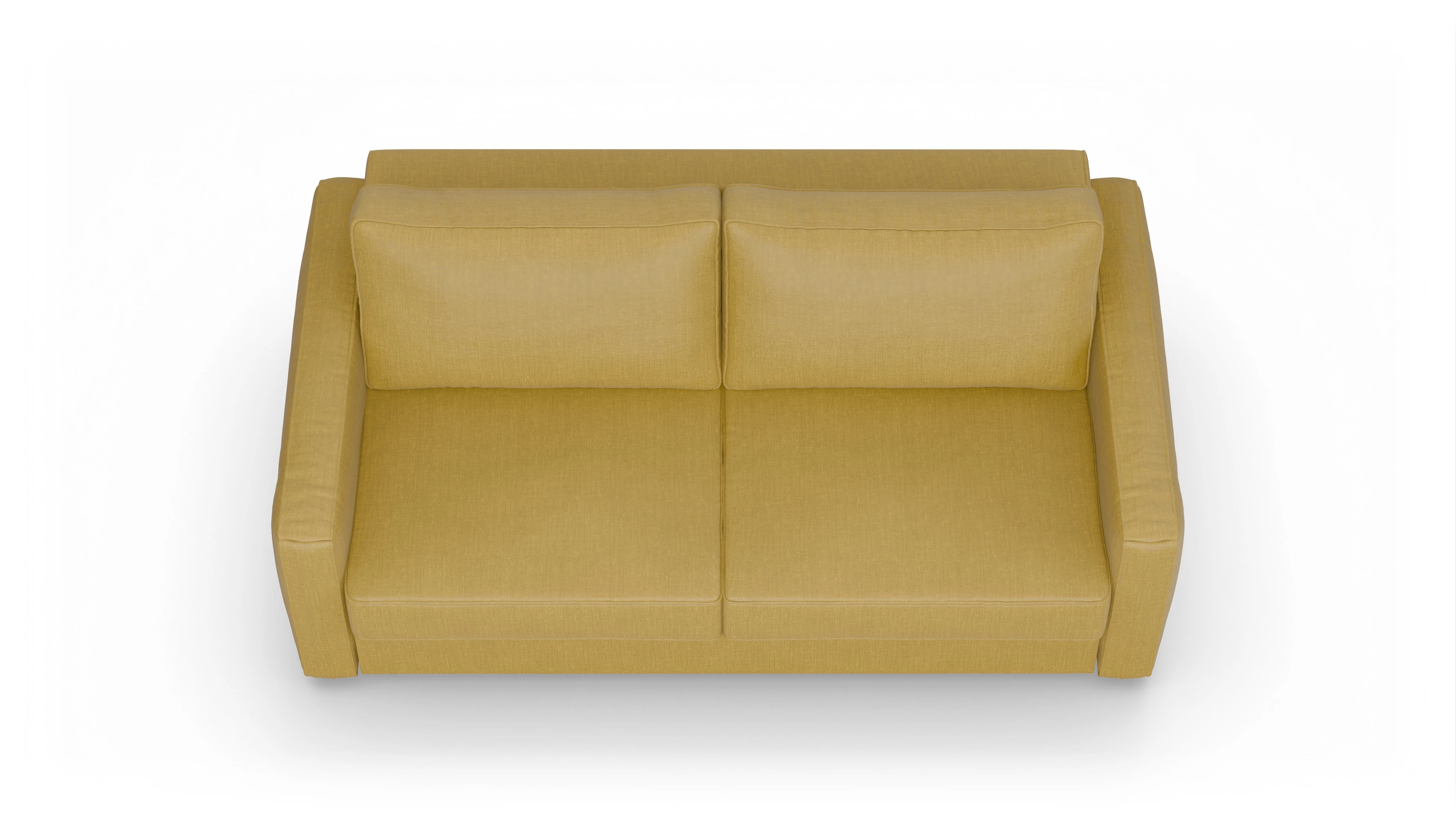 Design-Couch Ferali Ansicht des Produktes Ferali 2,5-Sitzer in Stoff gelb