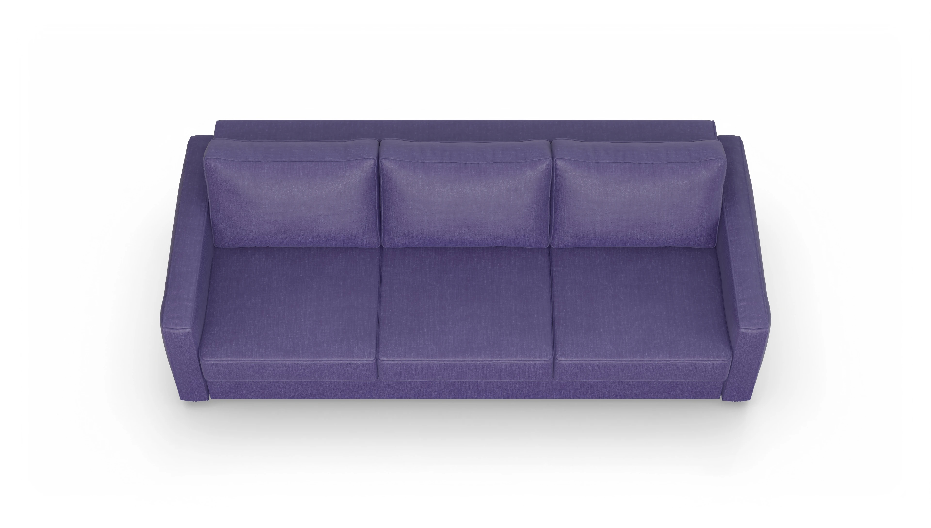 Design-Couch Ferali Ansicht des Produktes Ferali 3,5-Sitzer in Stoff blau