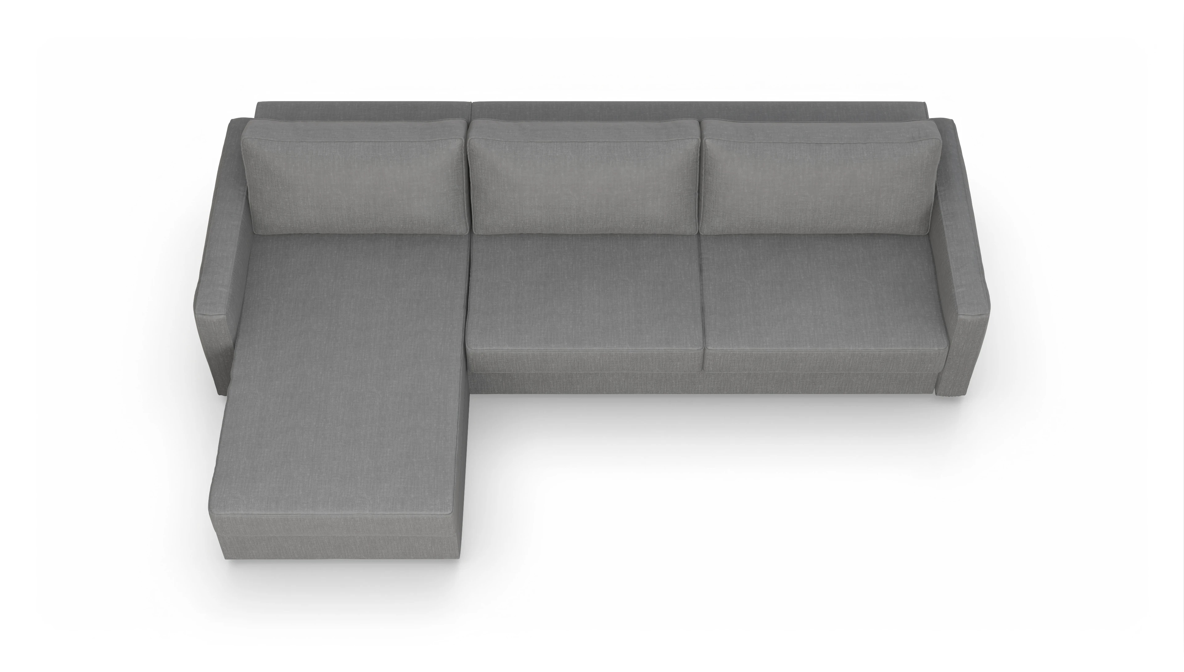 Ansicht des Produktes Ferali Sofa mit Rec links in Stoff grau
