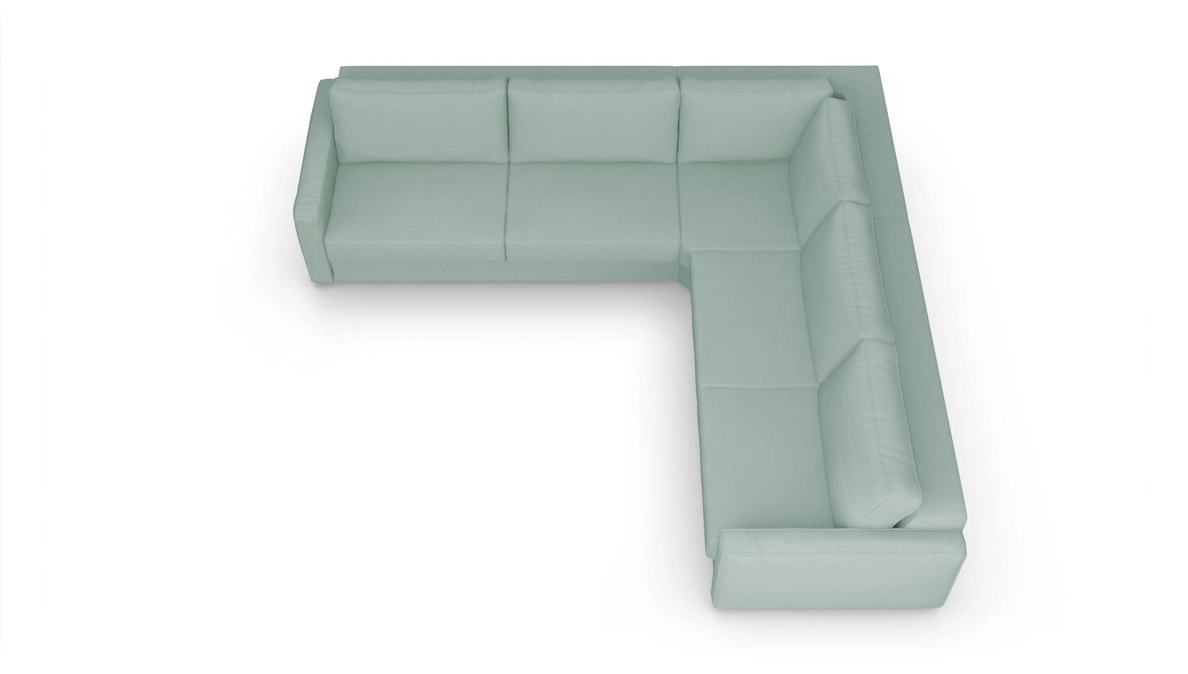 Ansicht des Produktes Ferali Ecksofa Rechts in Stoff grün