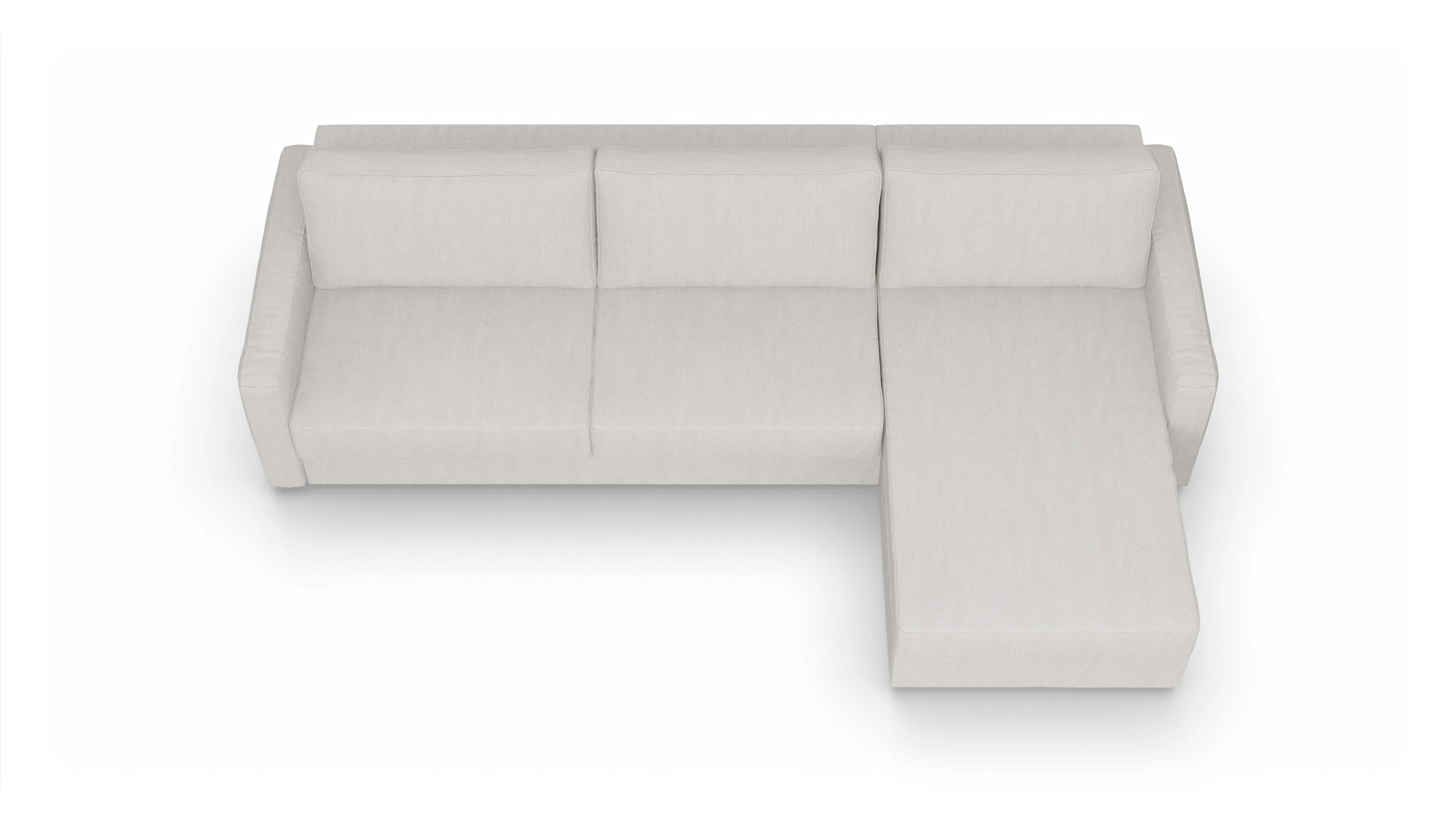 Ansicht des Produktes Ferali Sofa mit Rec rechts in Stoff weiß