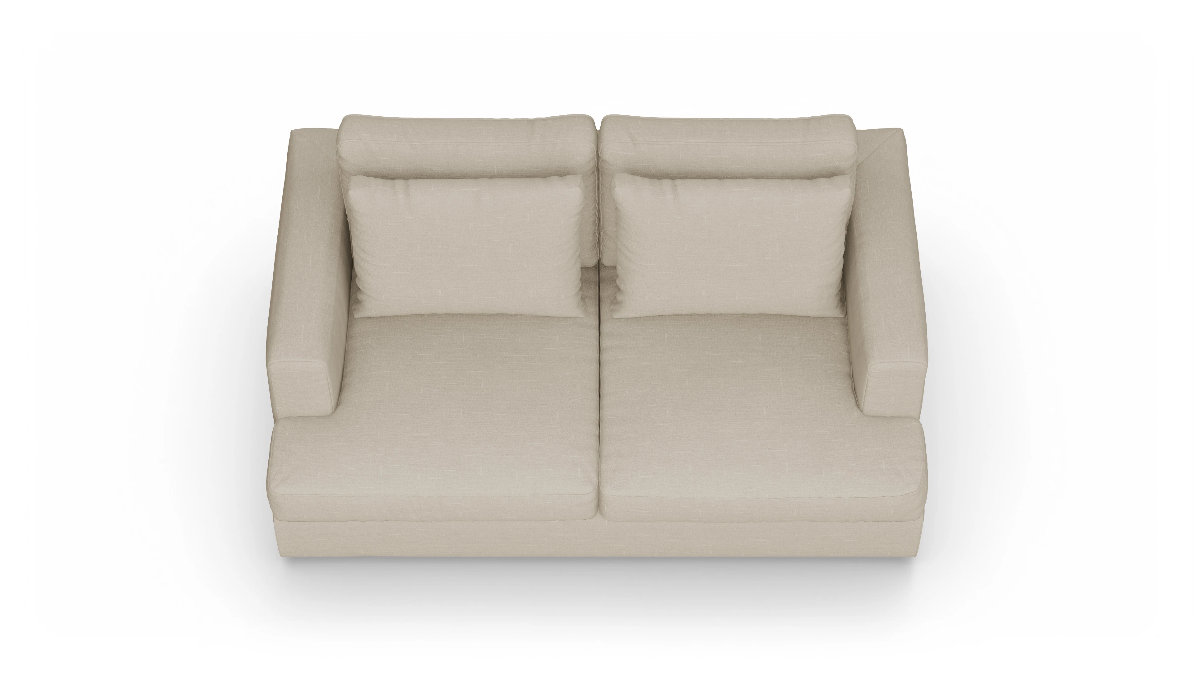 Schlafsofa Sospiri Ansicht des Produktes Sospiri 2-Sitzer in Stoff beige