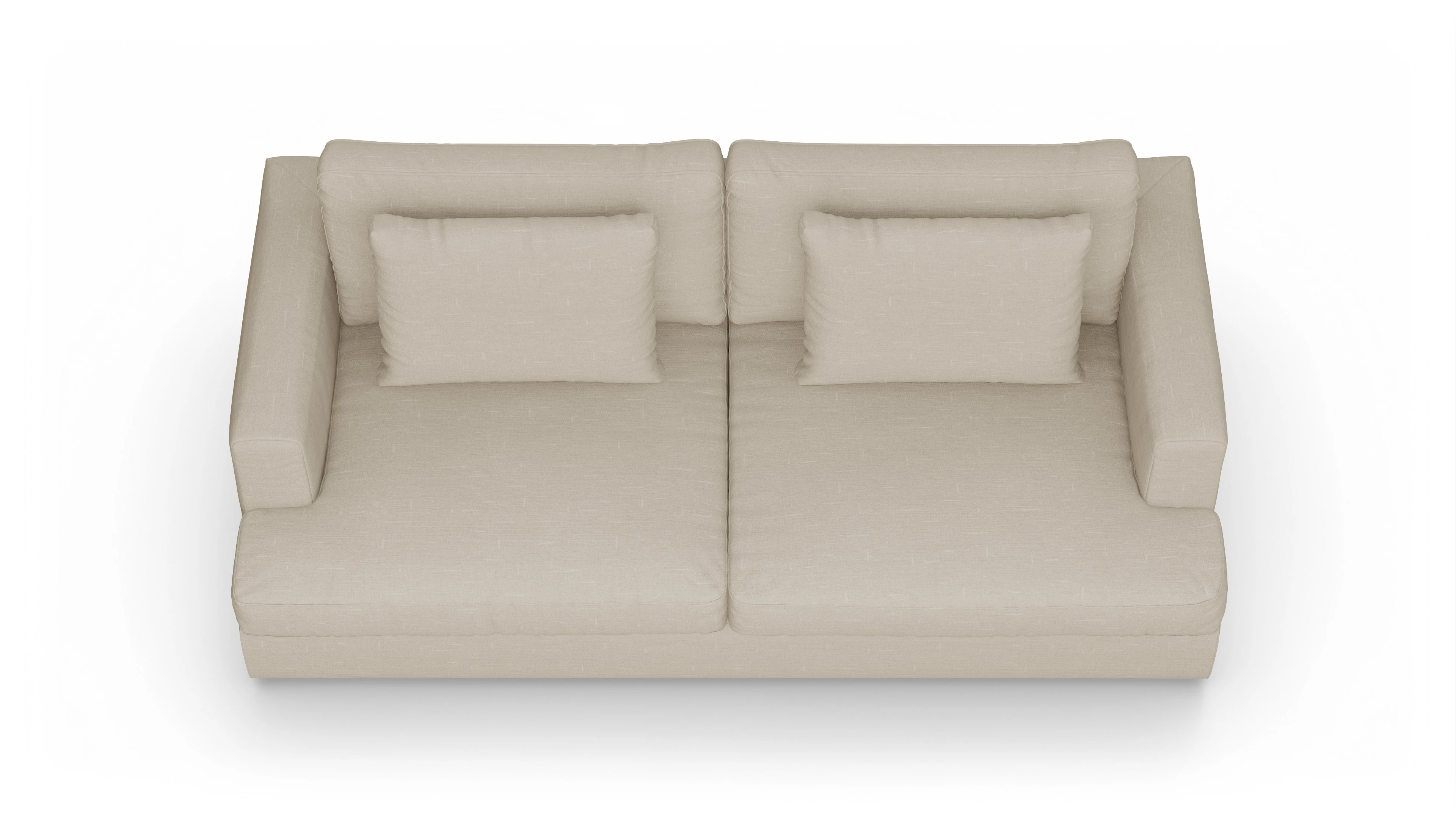 Schlafsofa Sospiri Ansicht des Produktes Sospiri 3-Sitzer in Stoff beige