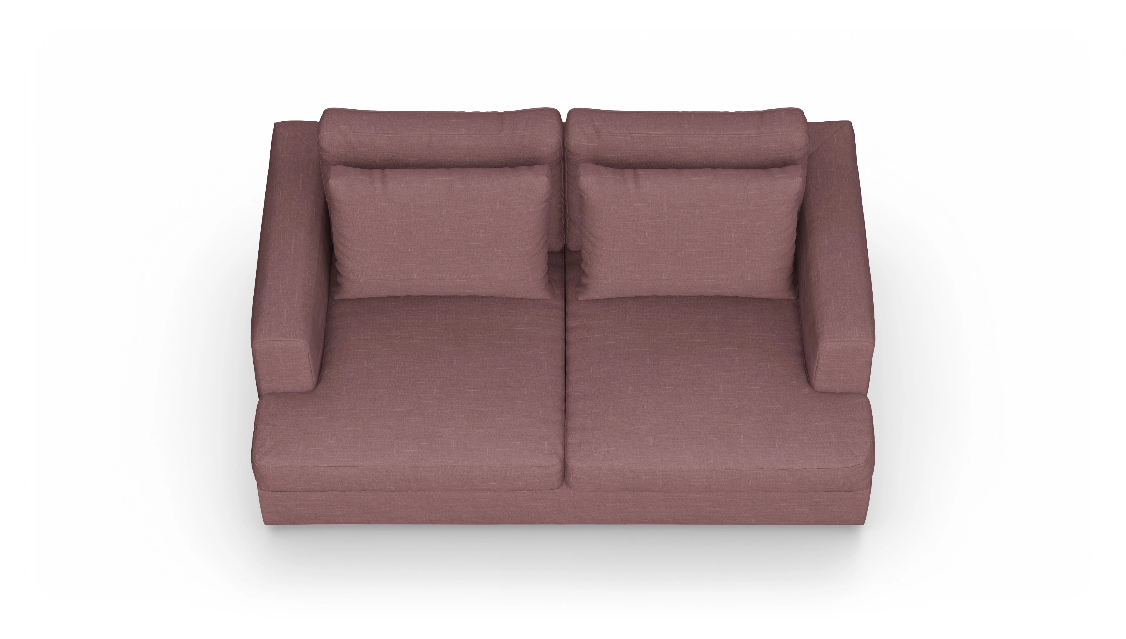 Schlafsofa Sospiri Ansicht des Produktes Sospiri 2-Sitzer in Stoff rot