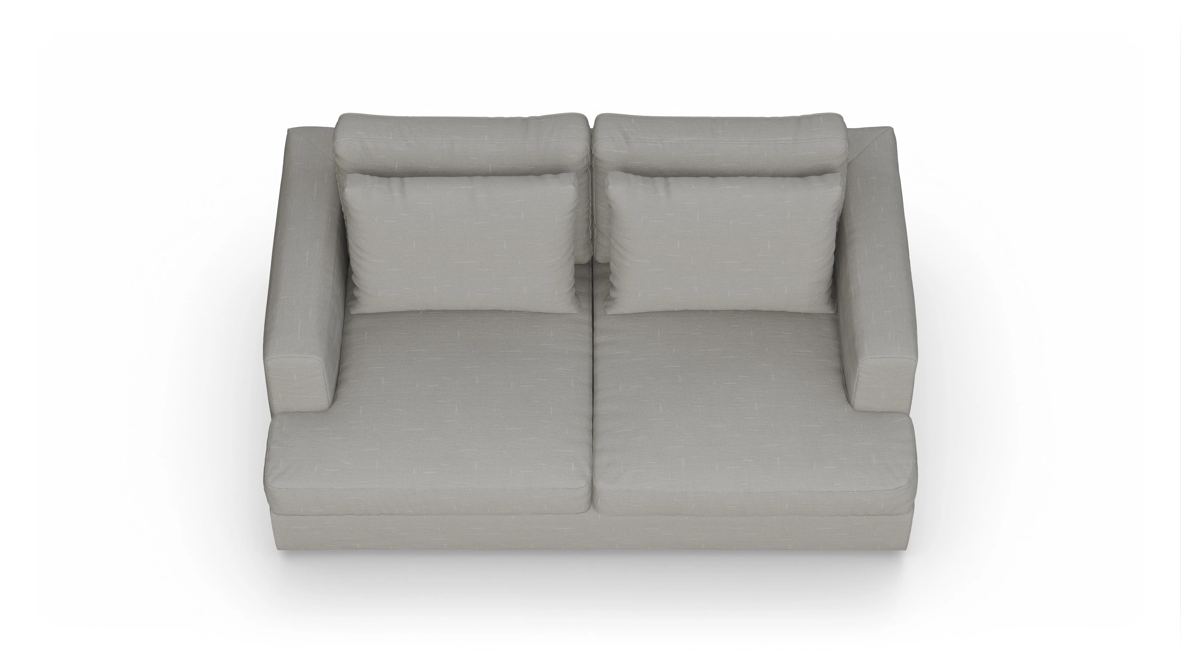 Schlafsofa Sospiri Ansicht des Produktes Sospiri 2-Sitzer in Stoff grau