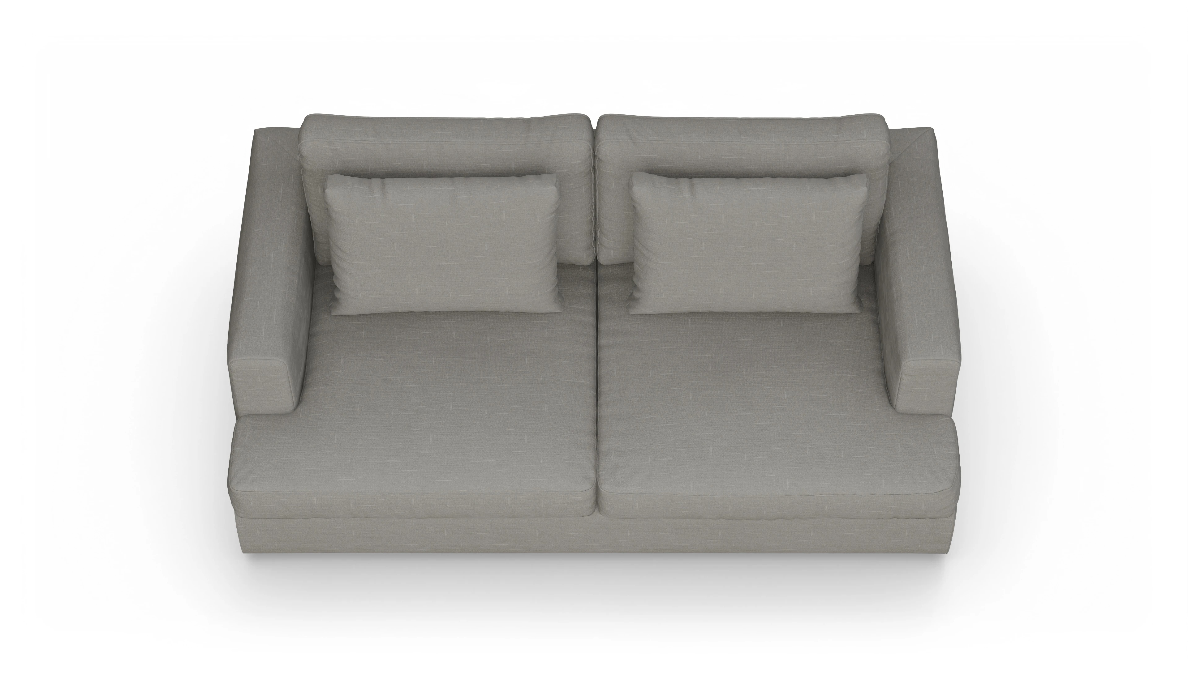 Schlafsofa Sospiri Ansicht des Produktes Sospiri 2,5-Sitzer in Stoff grau