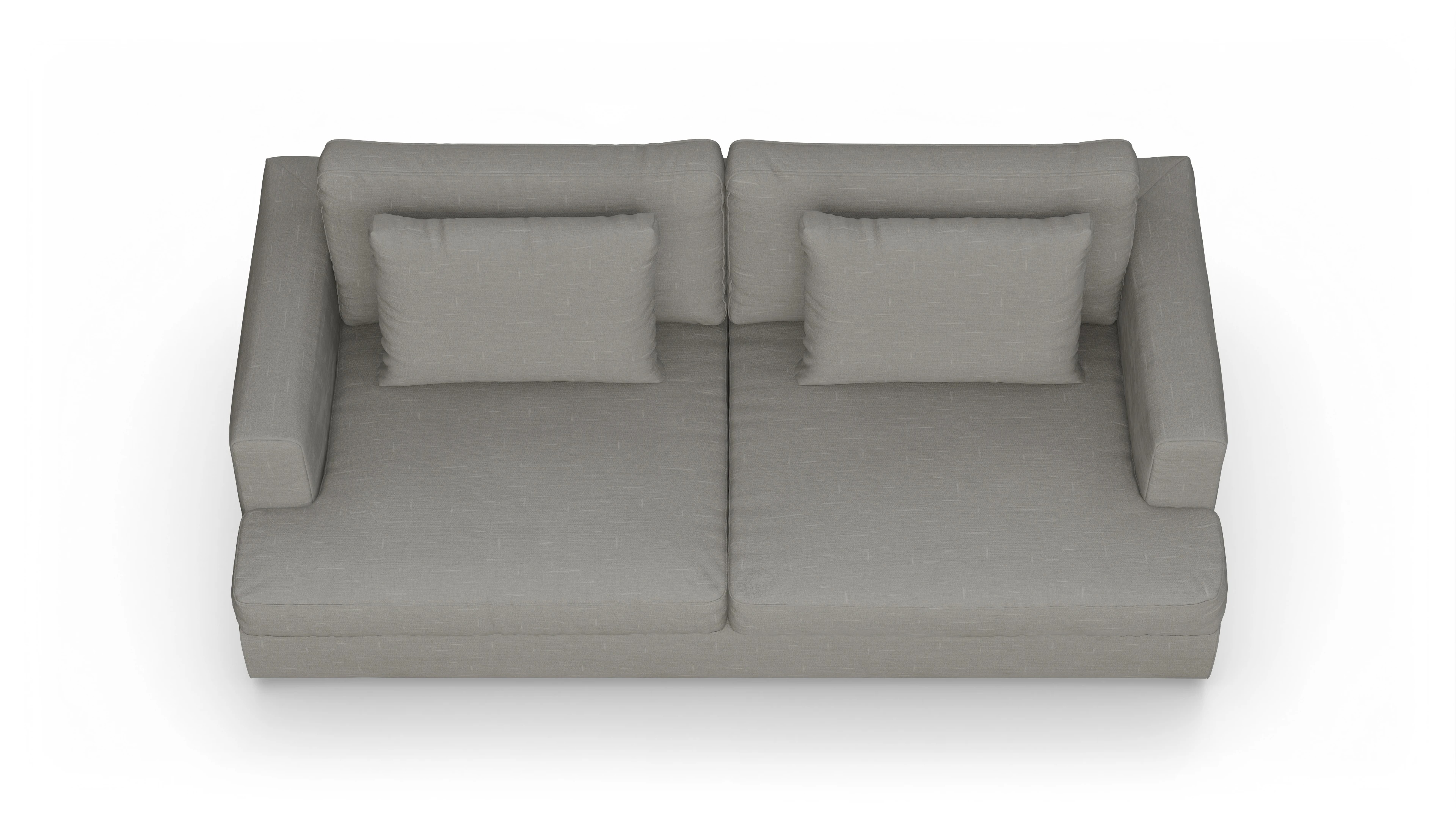 Schlafsofa Sospiri Ansicht des Produktes Sospiri 3-Sitzer in Stoff grau