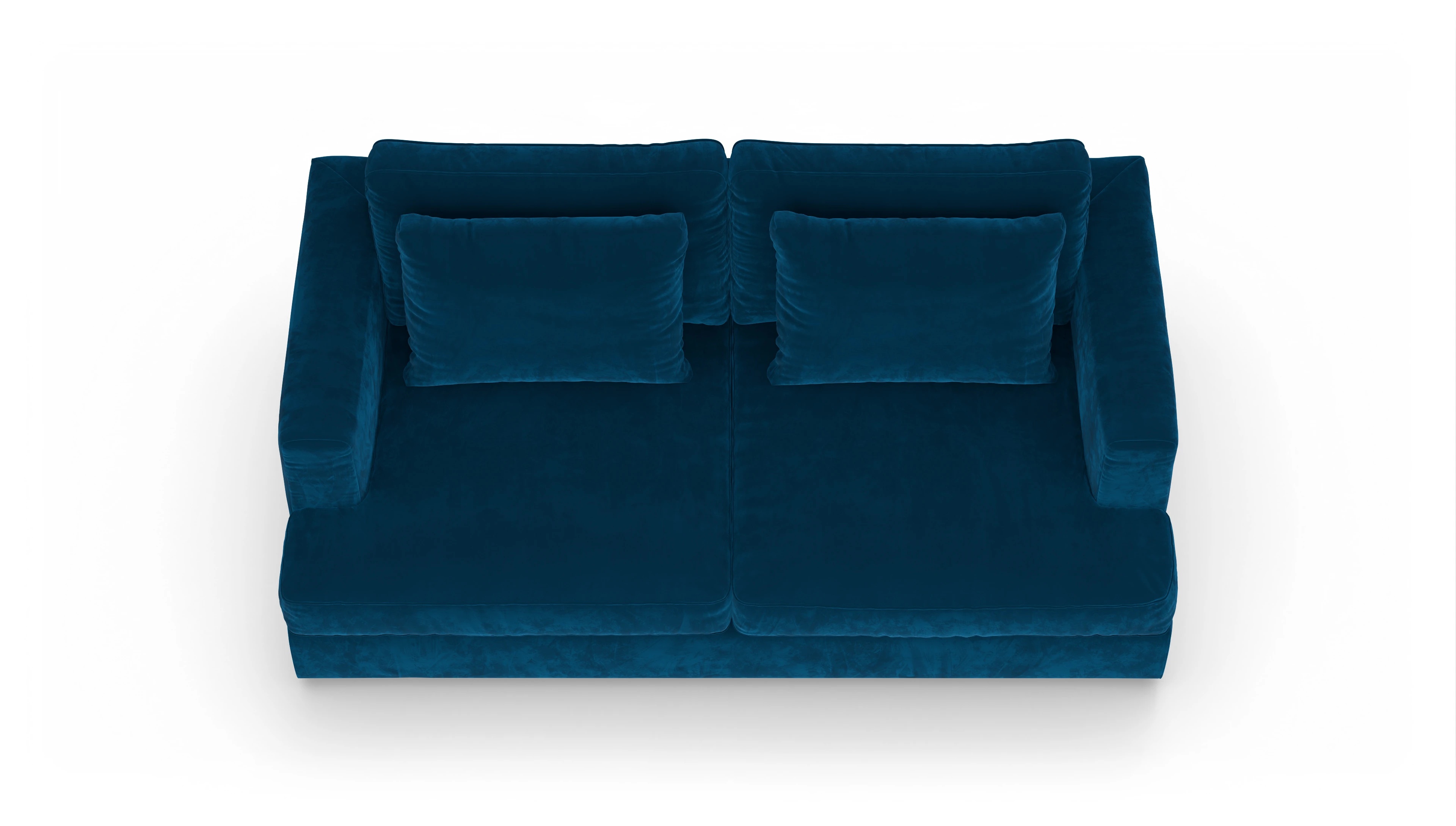 Schlafsofa Sospiri Ansicht des Produktes Sospiri 2,5-Sitzer in Samt blau