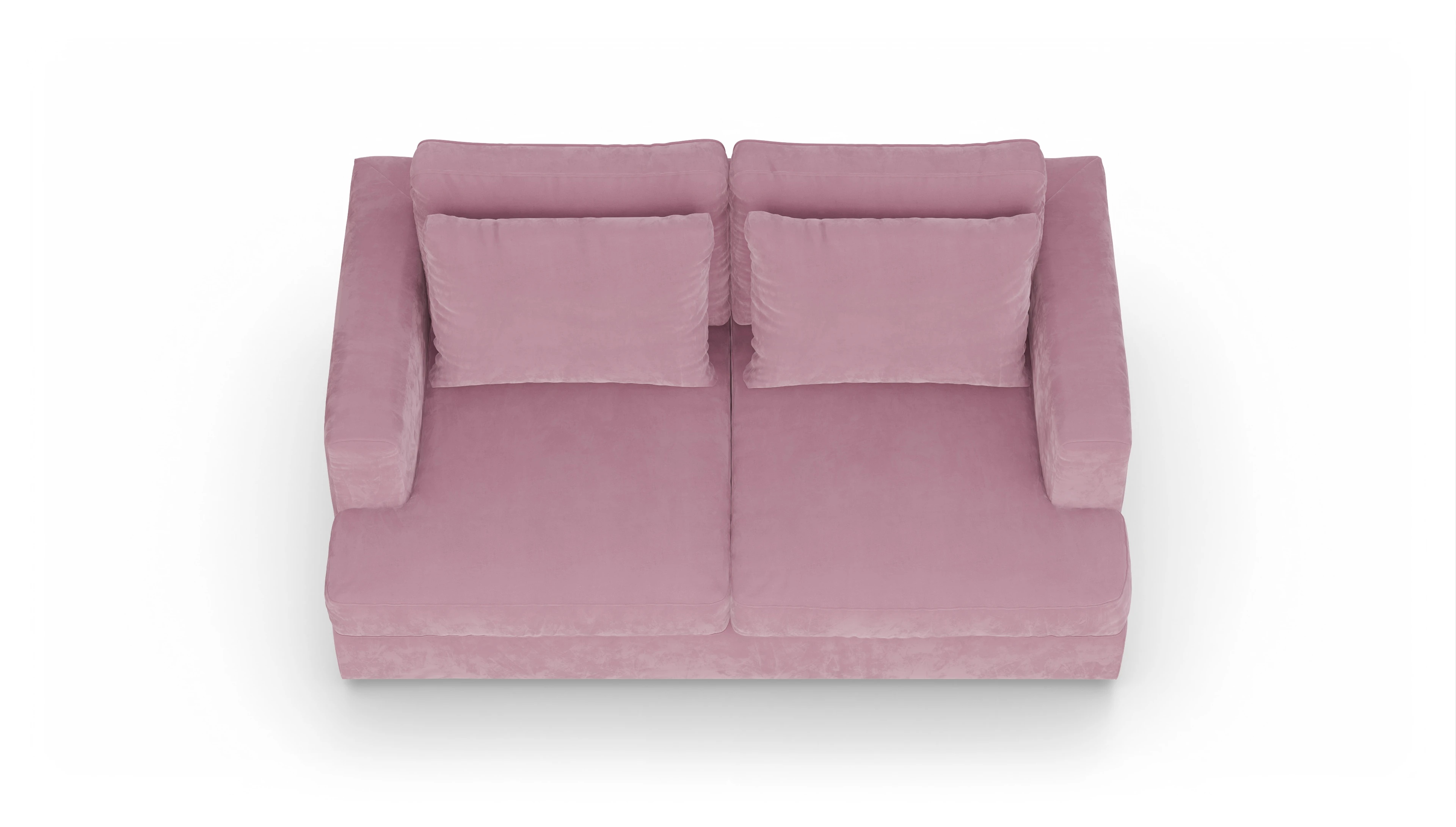 Schlafsofa Sospiri Ansicht des Produktes Sospiri 2-Sitzer in Samt rot
