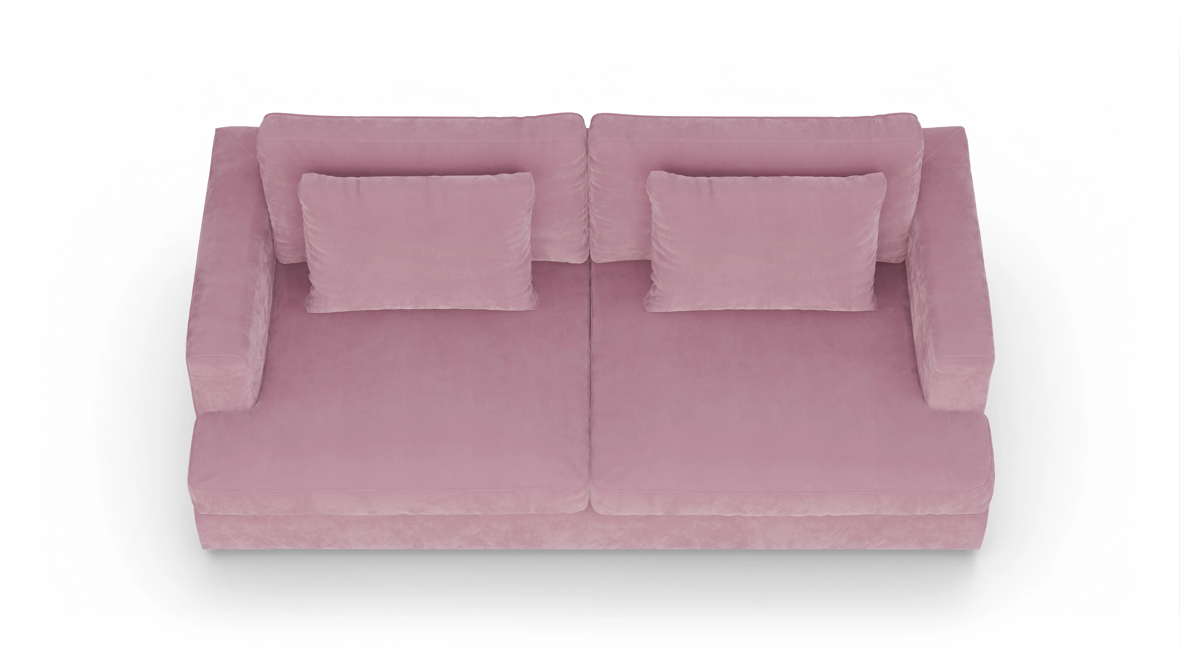 Ansicht des Produktes Sospiri 3-Sitzer in Samt rot