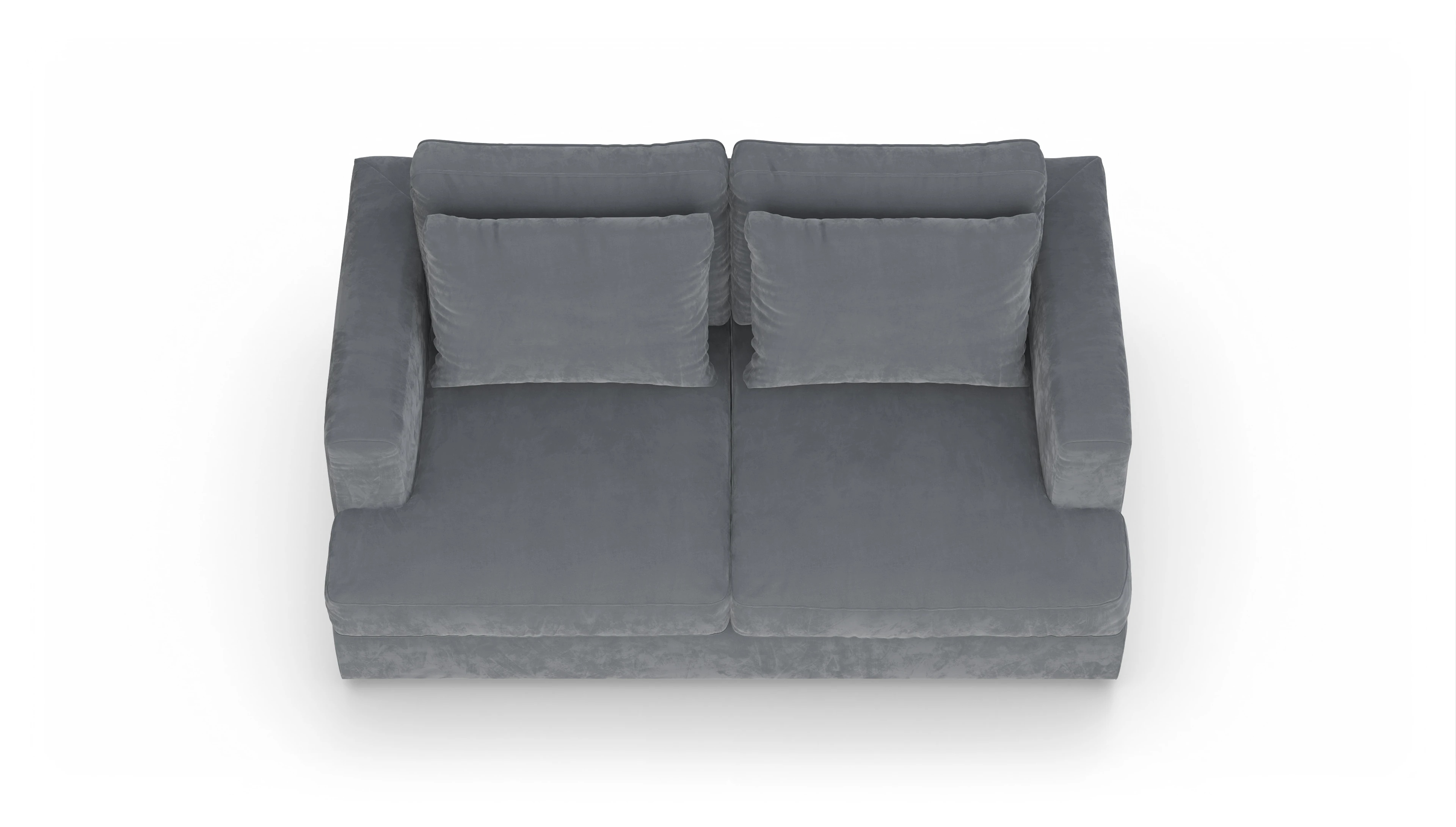 Schlafsofa Sospiri Ansicht des Produktes Sospiri 2-Sitzer in Samt grau