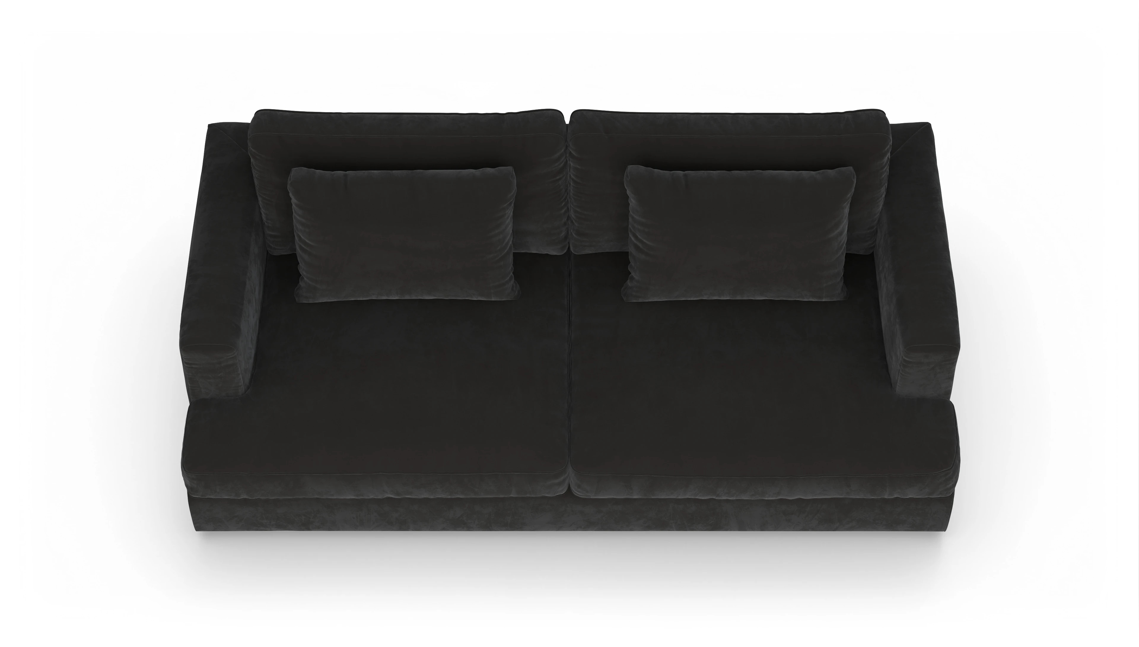 Schlafsofa Sospiri Ansicht des Produktes Sospiri 3-Sitzer in Samt grau