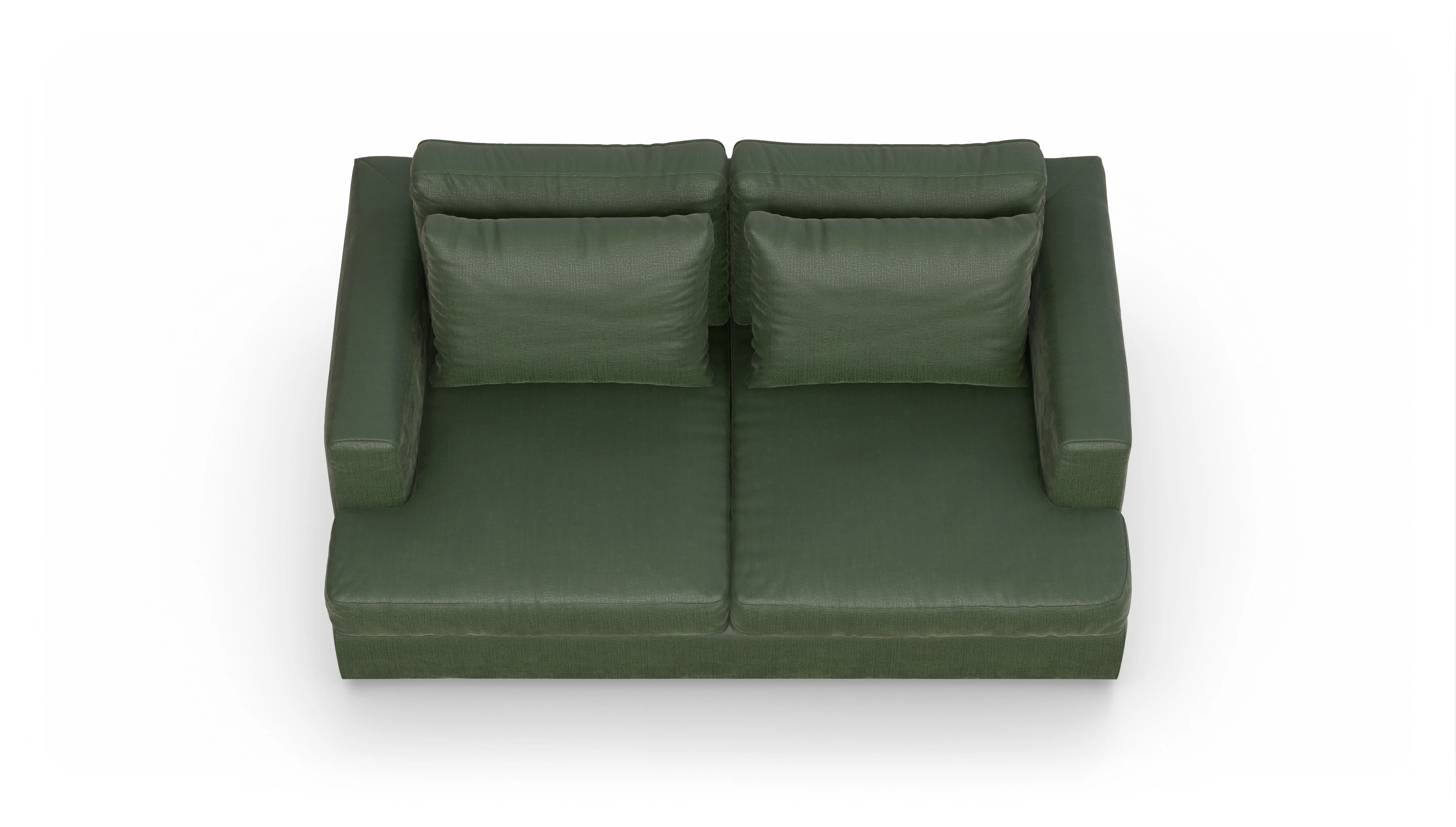 Schlafsofa Sospiri Ansicht des Produktes Sospiri 2-Sitzer in Stoff grün