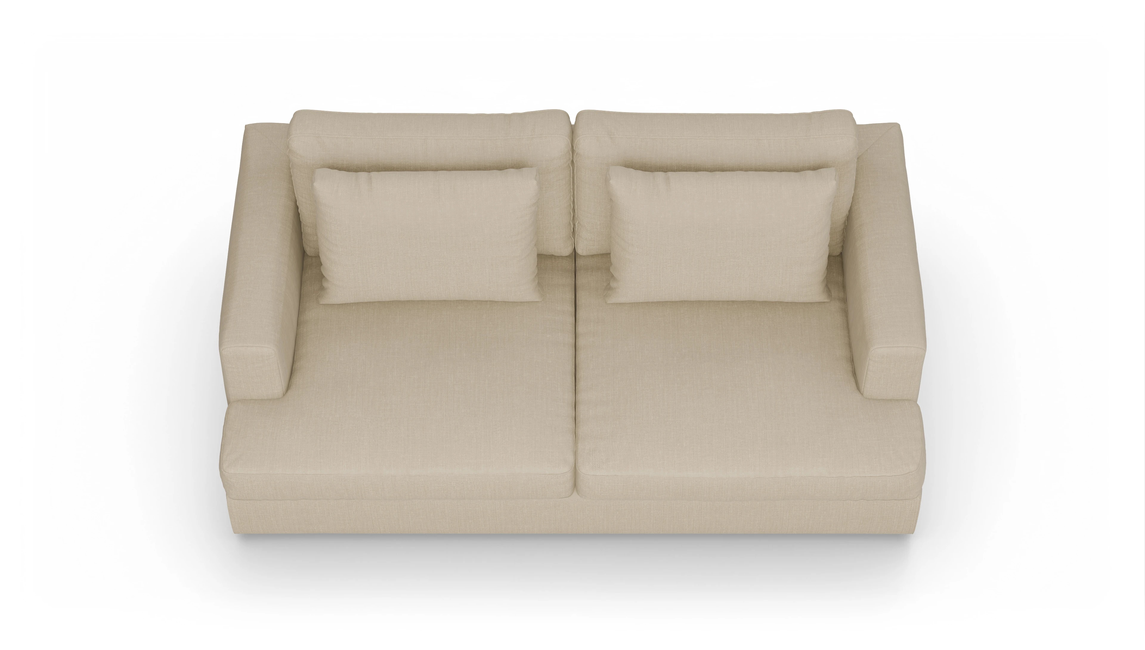 Schlafsofa Sospiri Ansicht des Produktes Sospiri 2,5-Sitzer in Stoff beige