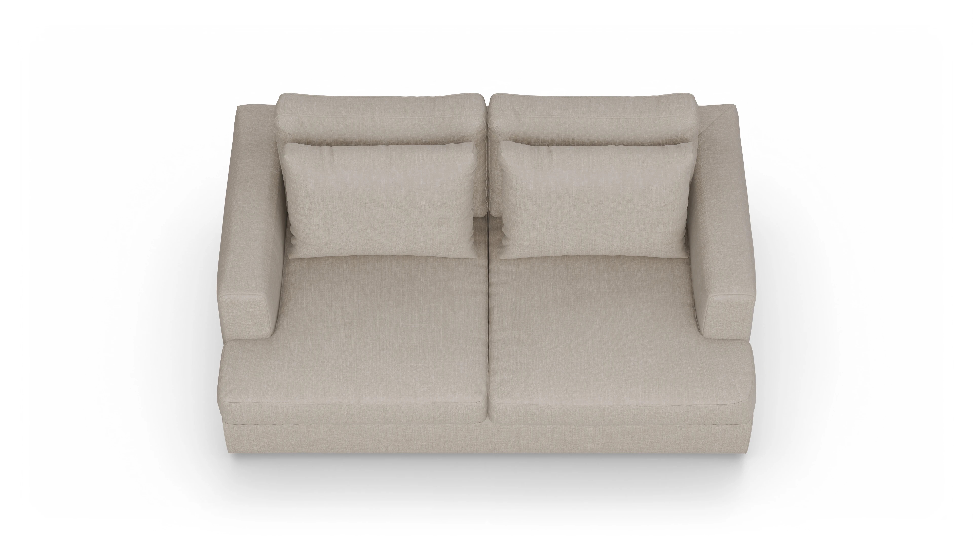 Schlafsofa Sospiri Ansicht des Produktes Sospiri 2-Sitzer in Stoff braun