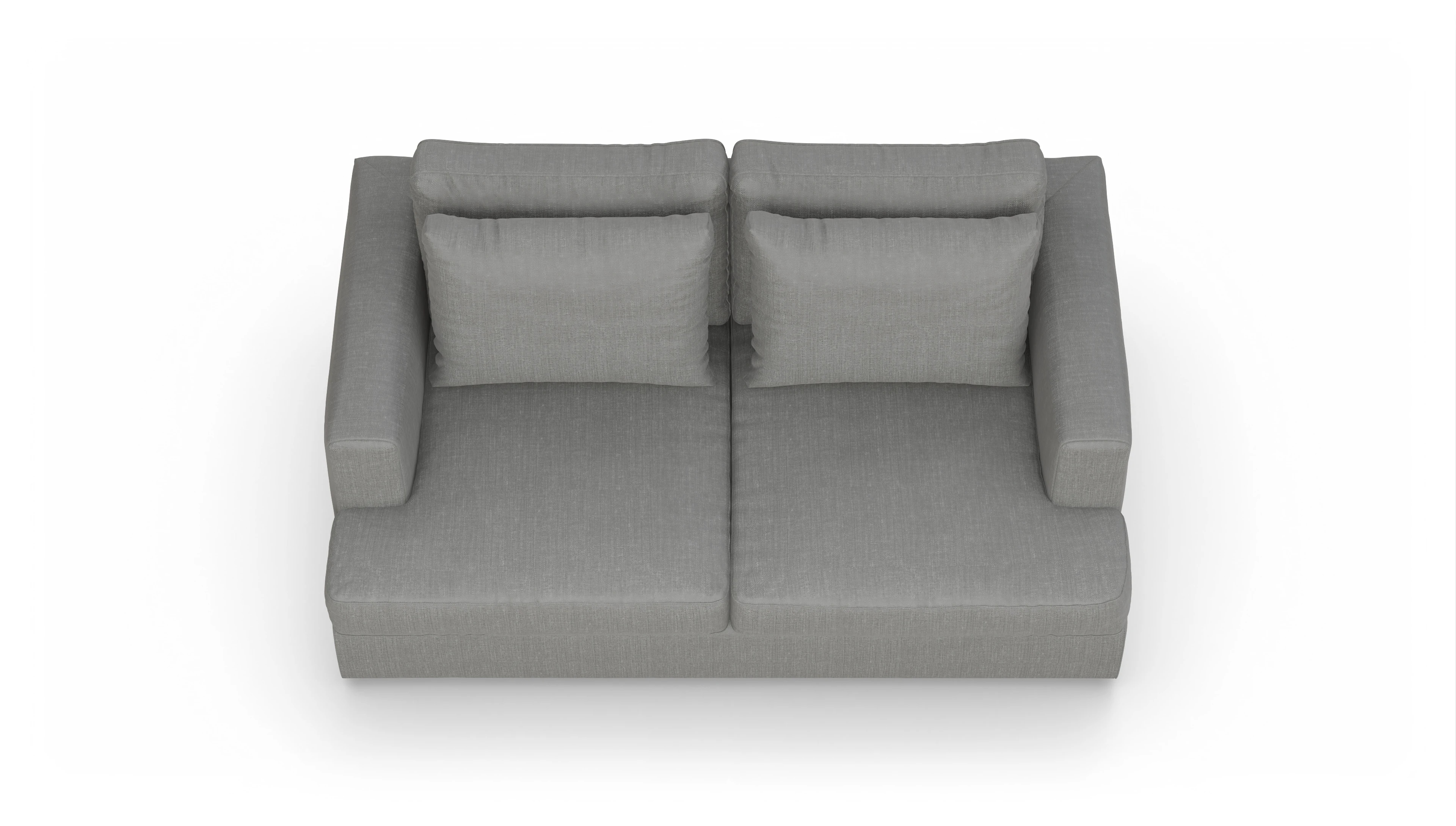 Schlafsofa Sospiri Ansicht des Produktes Sospiri 2-Sitzer in Stoff grau