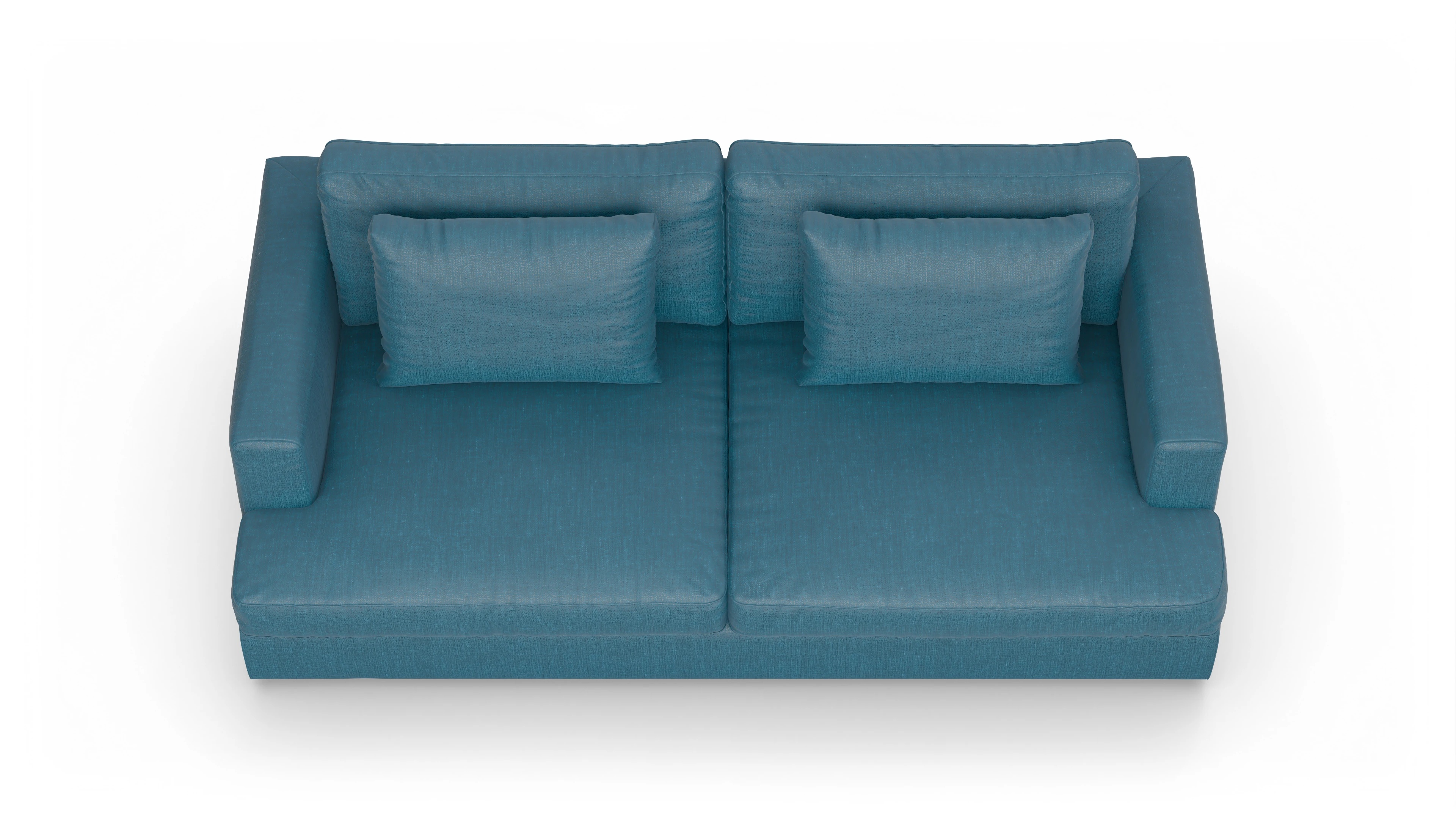 Schlafsofa Sospiri Ansicht des Produktes Sospiri 3-Sitzer in Stoff blau