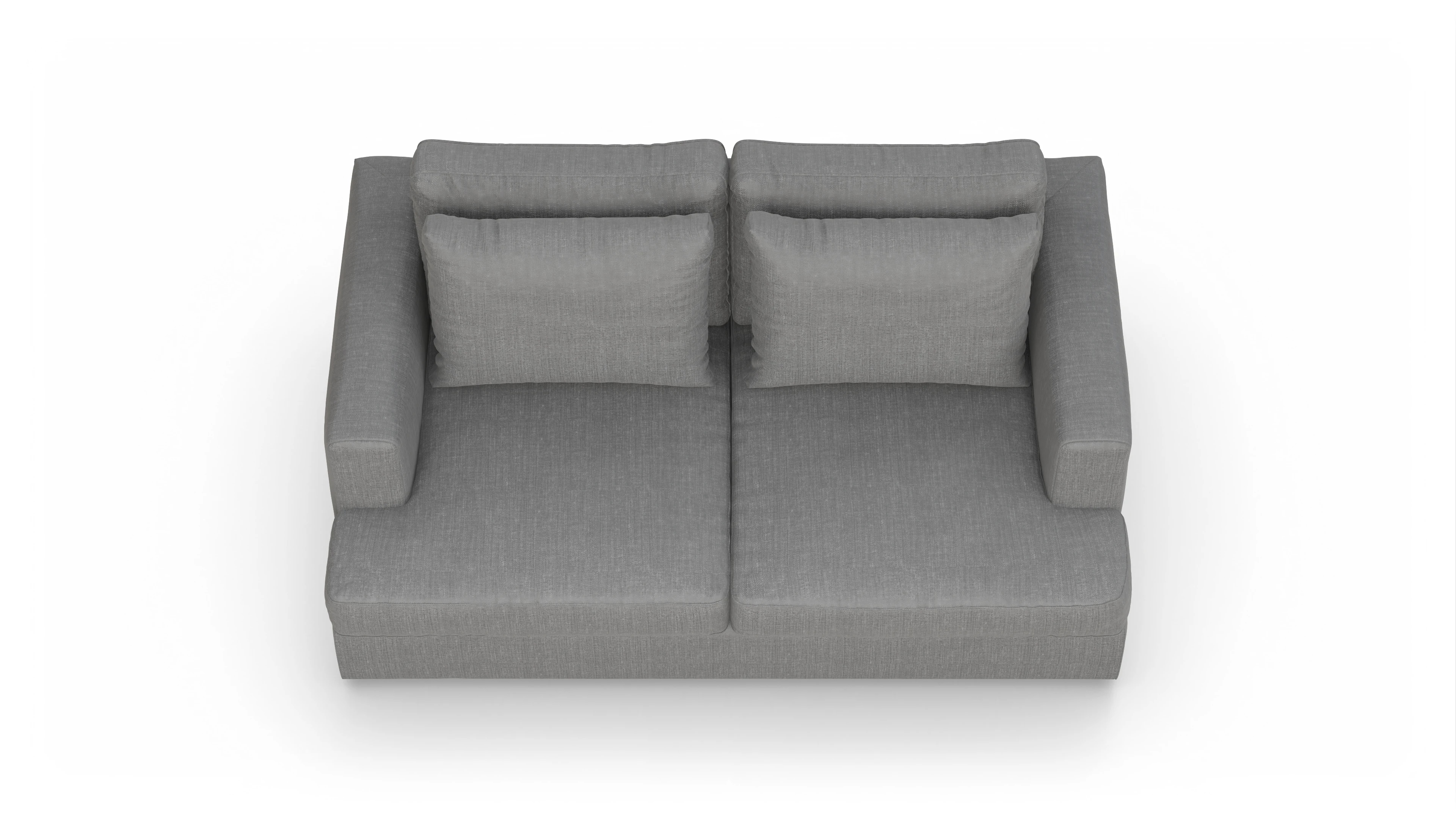 Schlafsofa Sospiri Ansicht des Produktes Sospiri 2-Sitzer in Stoff grau