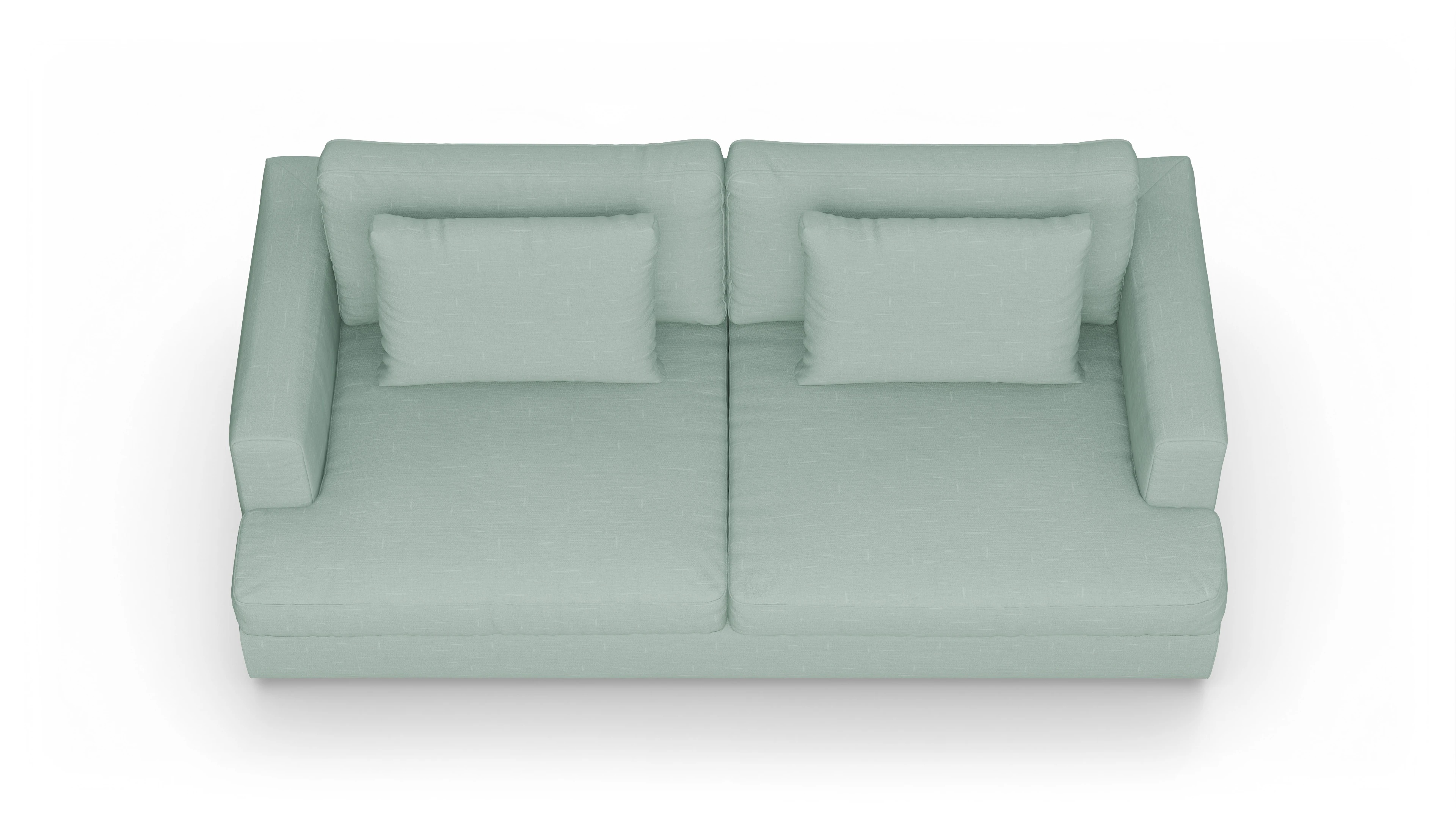 Schlafsofa Sospiri Ansicht des Produktes Sospiri 3-Sitzer in Stoff grün